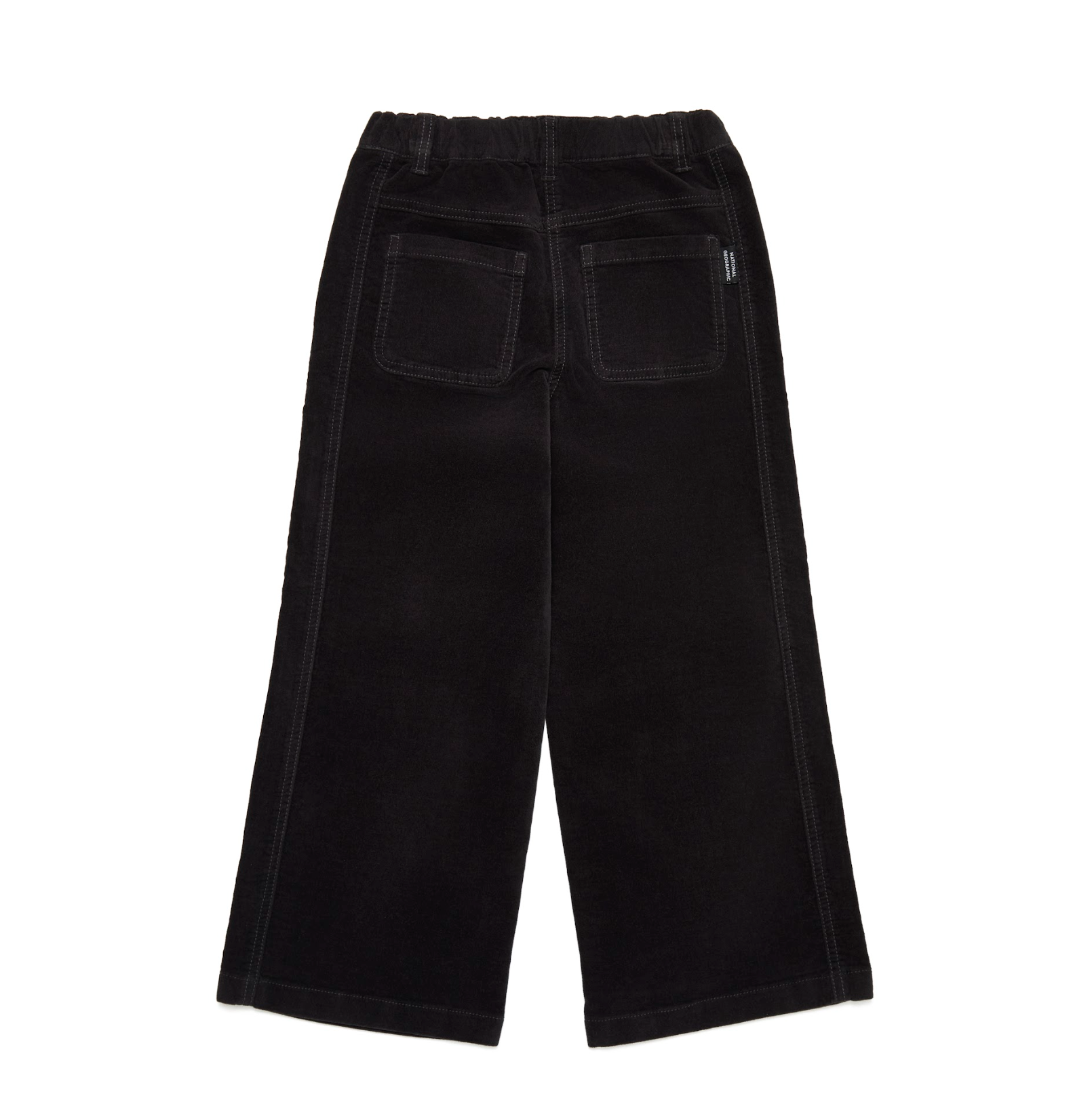 KIDS WOVEN WIDE-FIT PANTS (BRUSHED) D/GREY