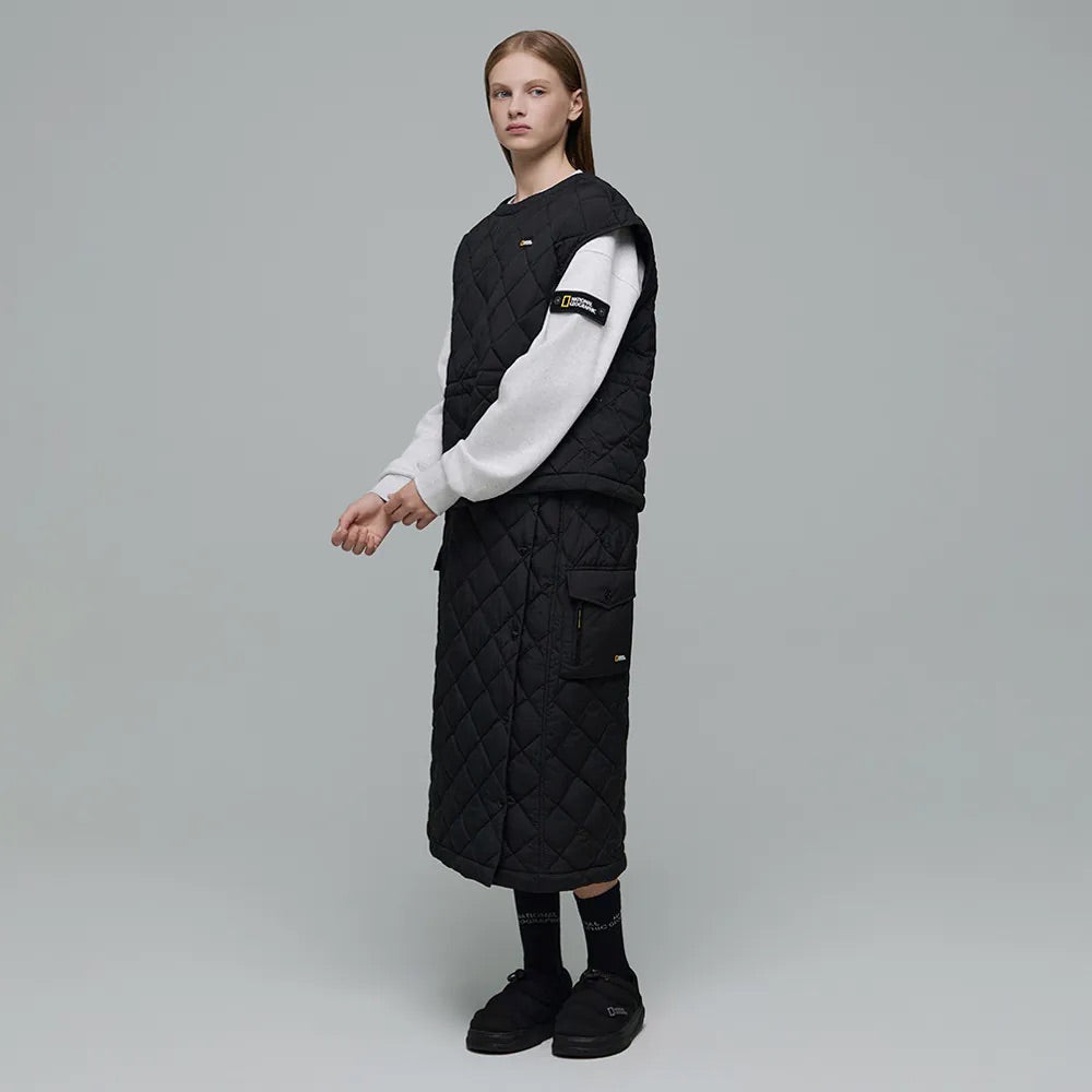 WOMEN'S ELK PADDED LONG SKIRT CARBON BLACK