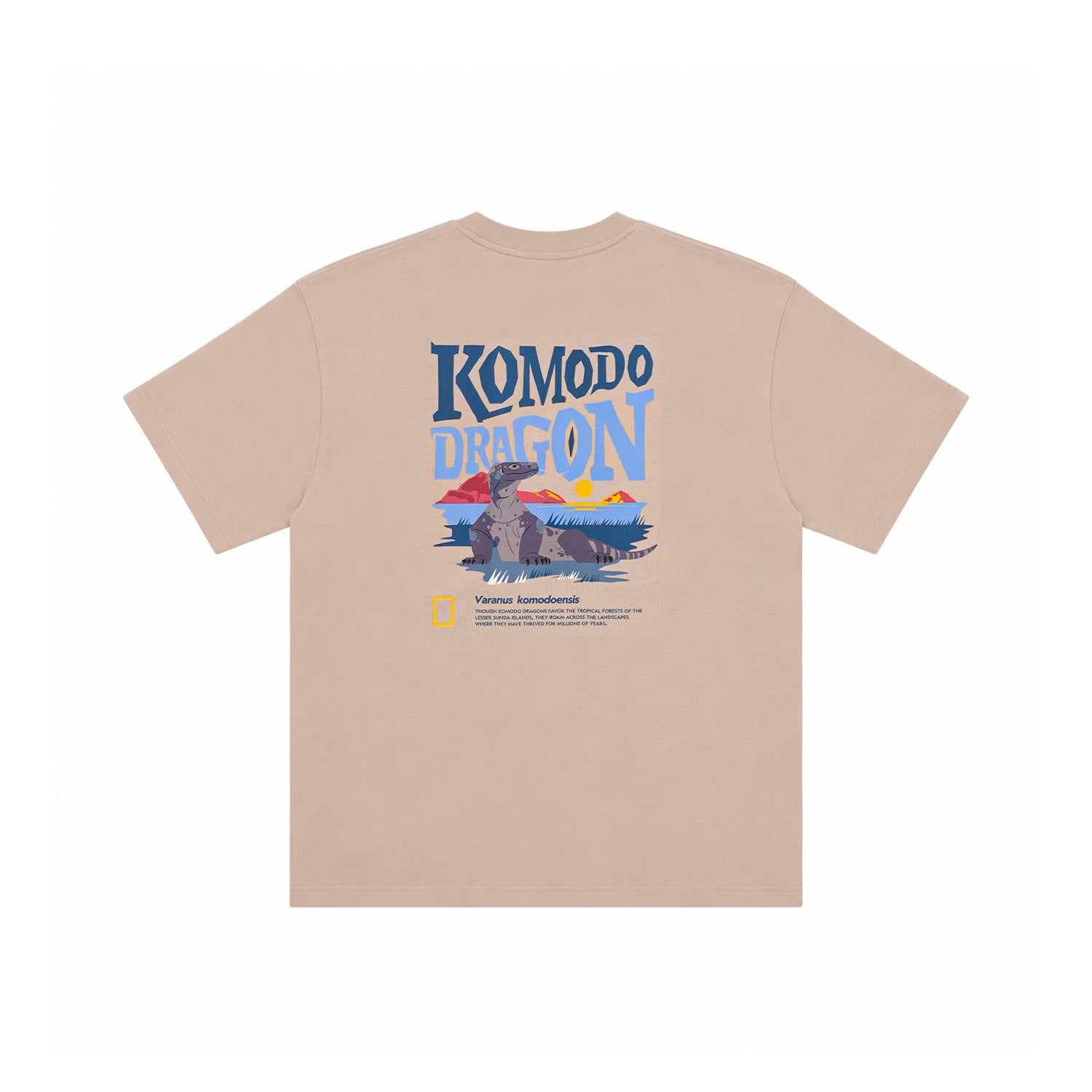 INDONESIA DRAGON SHORT SLEEVE T-SHIRT (SEMI OVER FIT) BEIGE