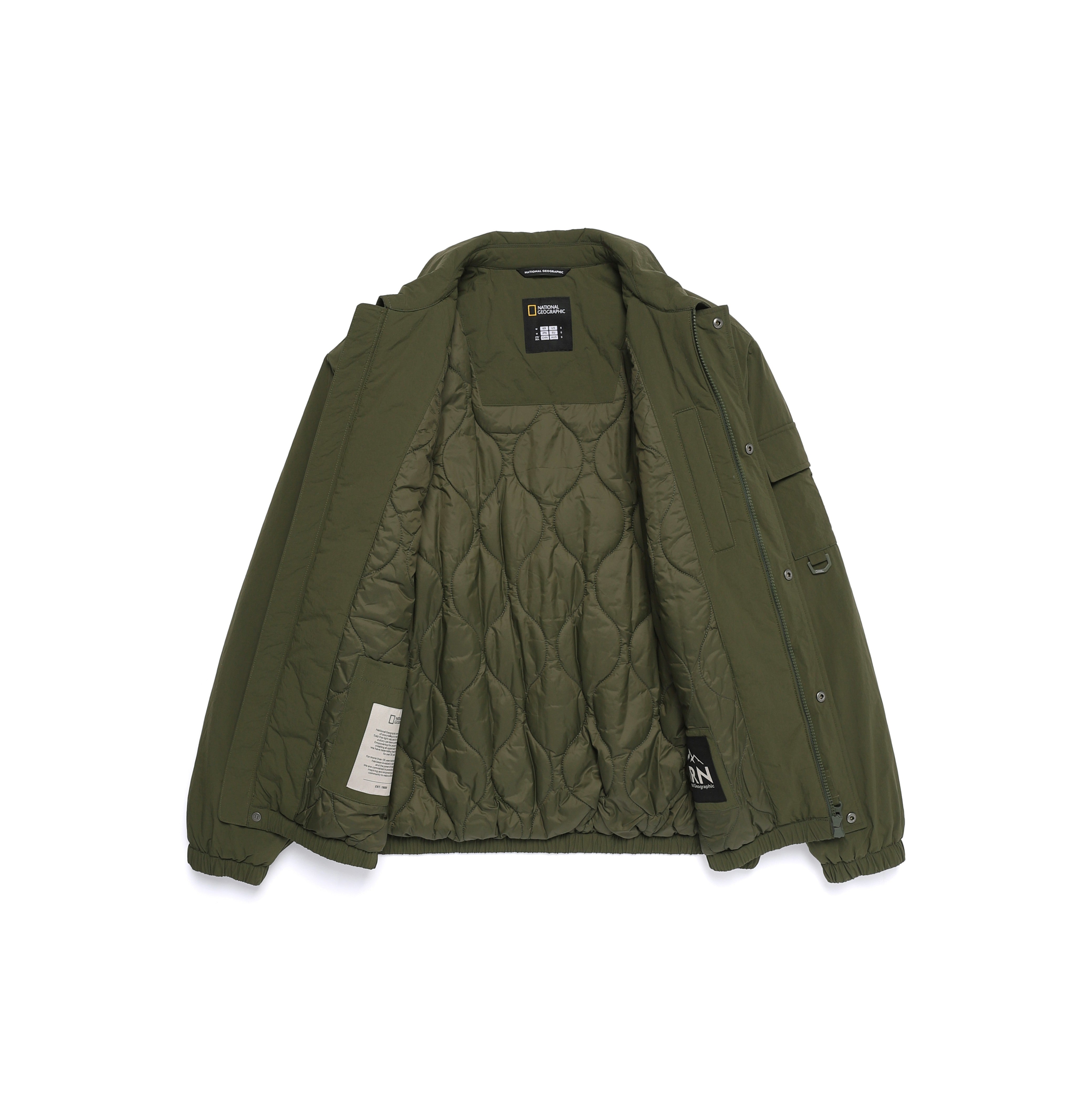 NRN WASHED PADDED BLOUSON JUMPER OLIVE KHAKI