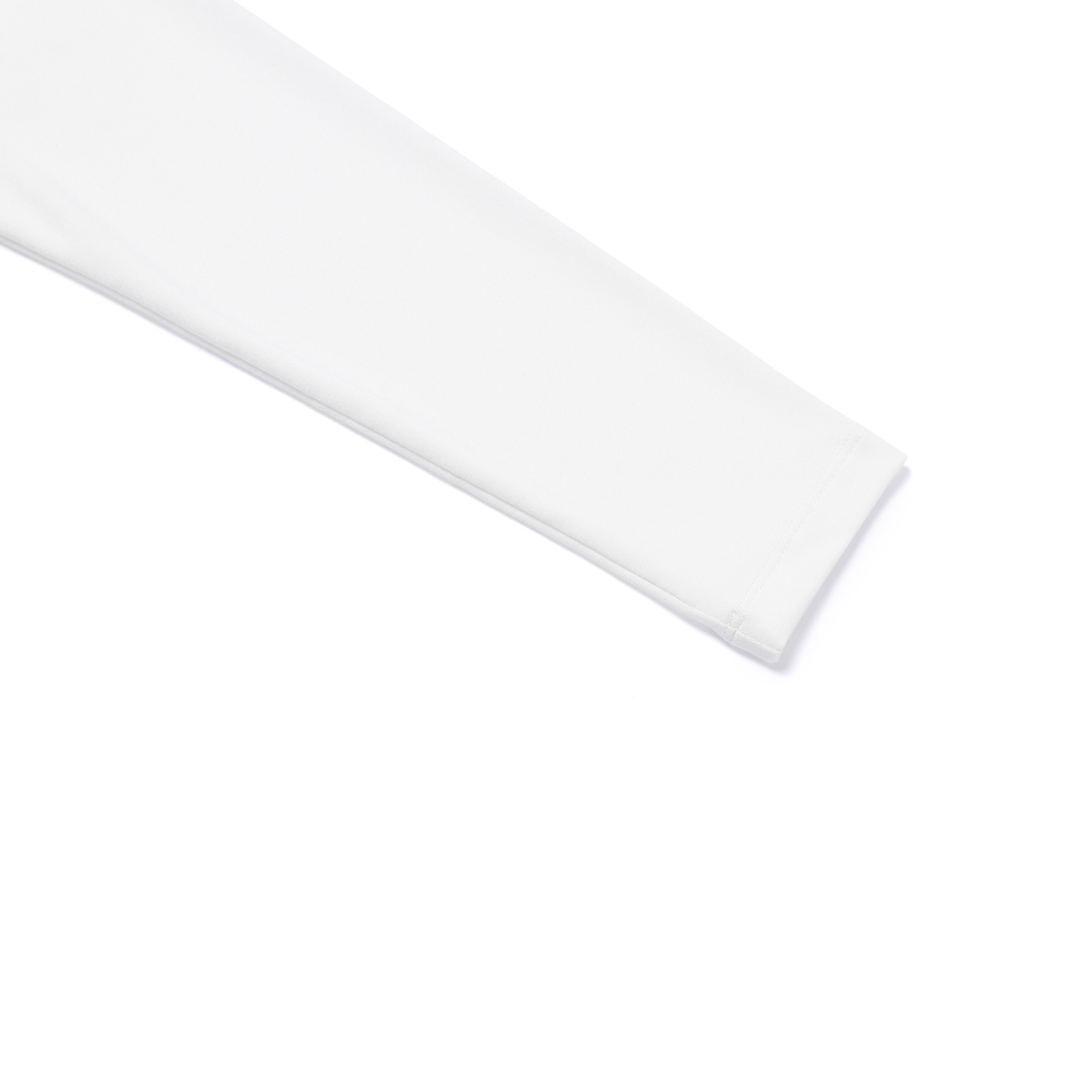 WOMEN HALF NECK LONG SLEEVE T-SHIRT O/WHITE