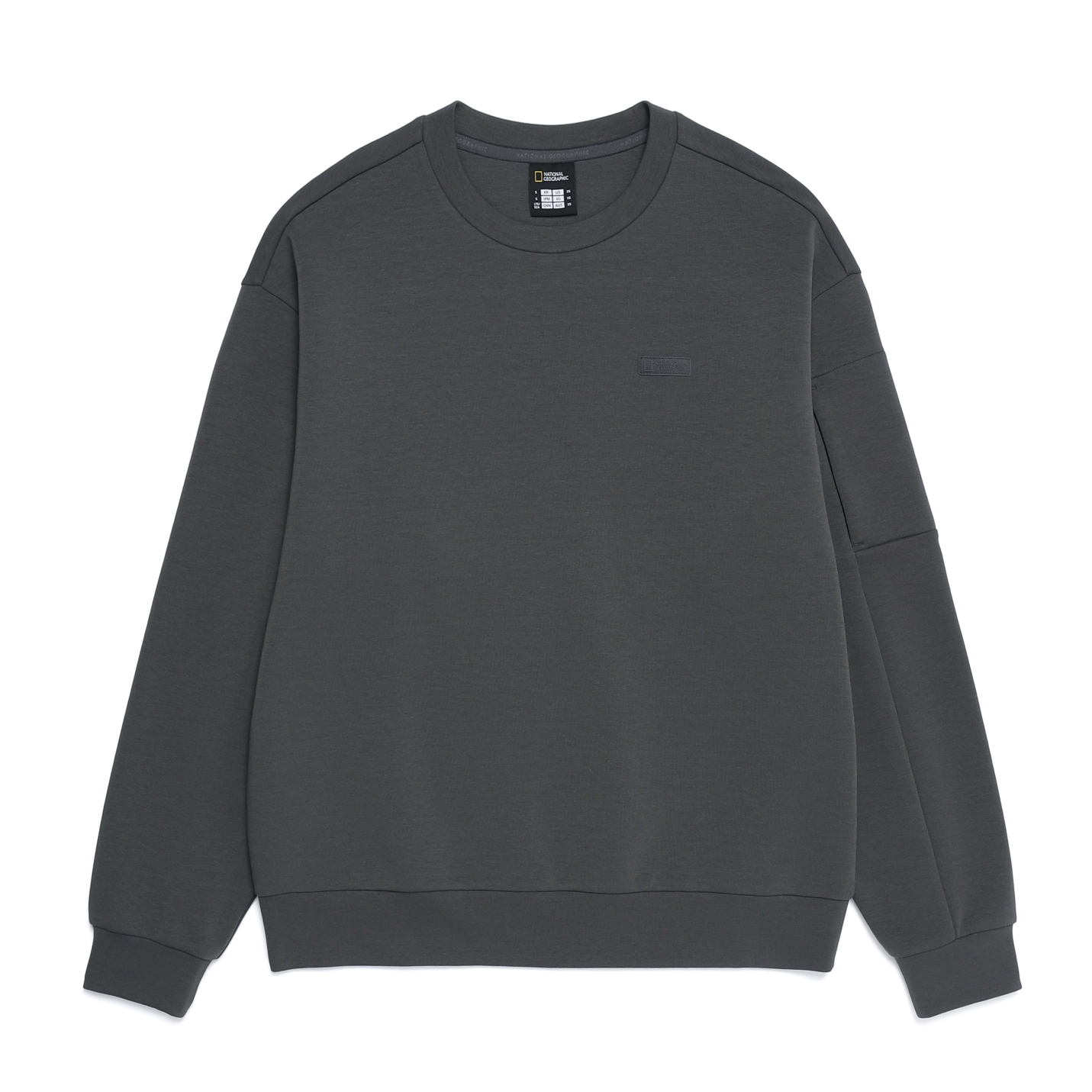 CANI SLEEVE POCKET SWEATSHIRT IRON GREY