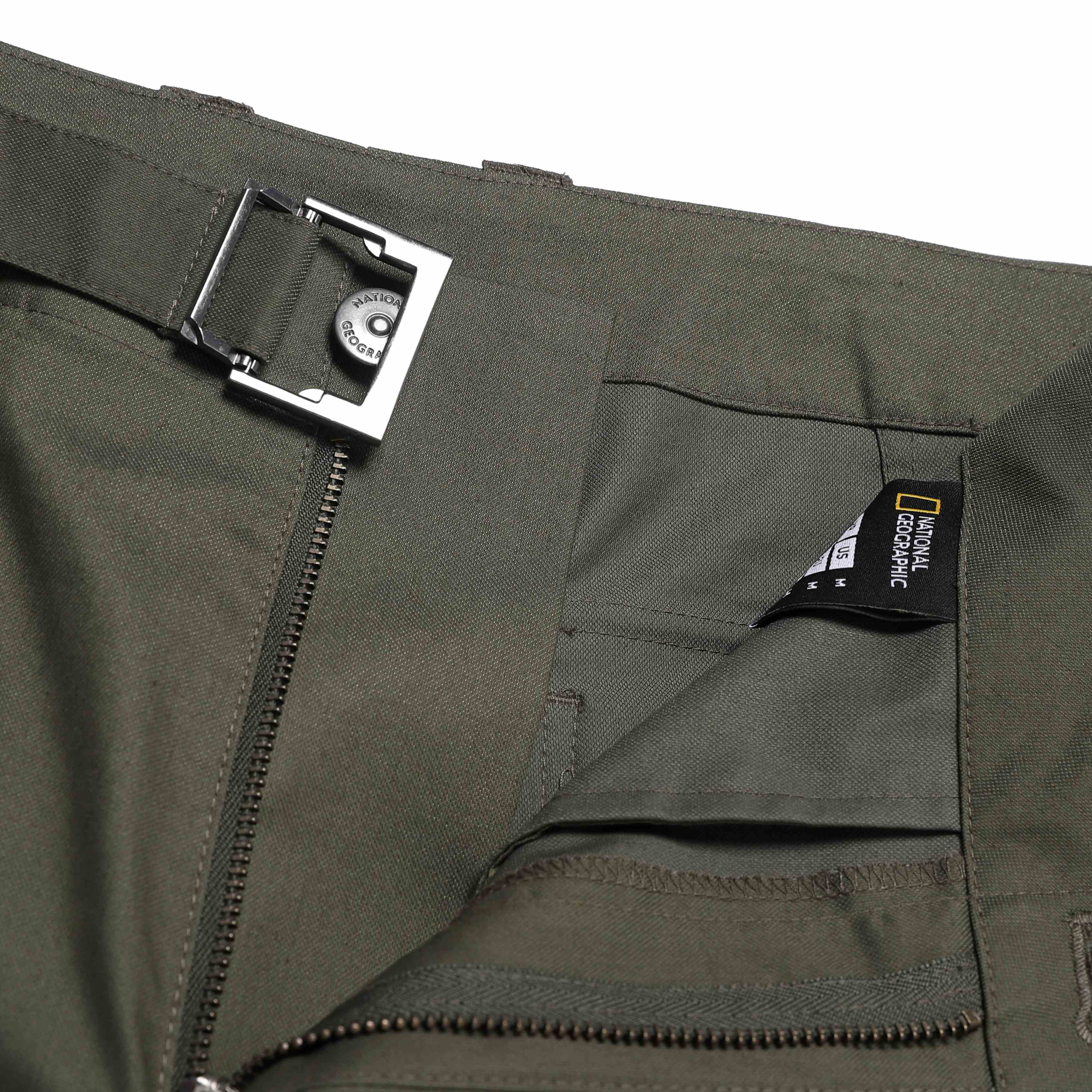 NRN BELTED PANTS OLIVE KHAKI