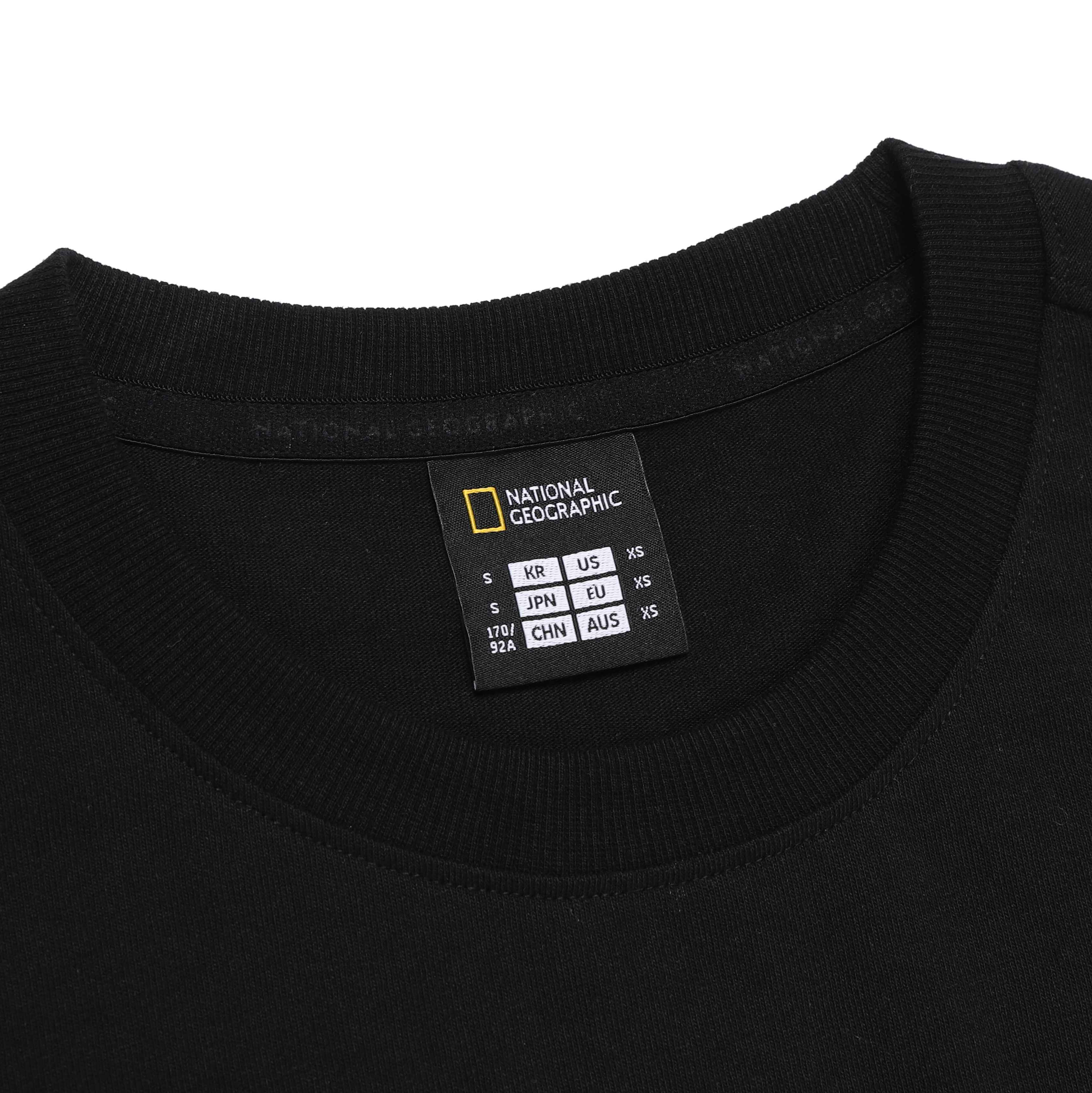 UNISEX OVER FIT GRAPHIC H/TEE BLACK