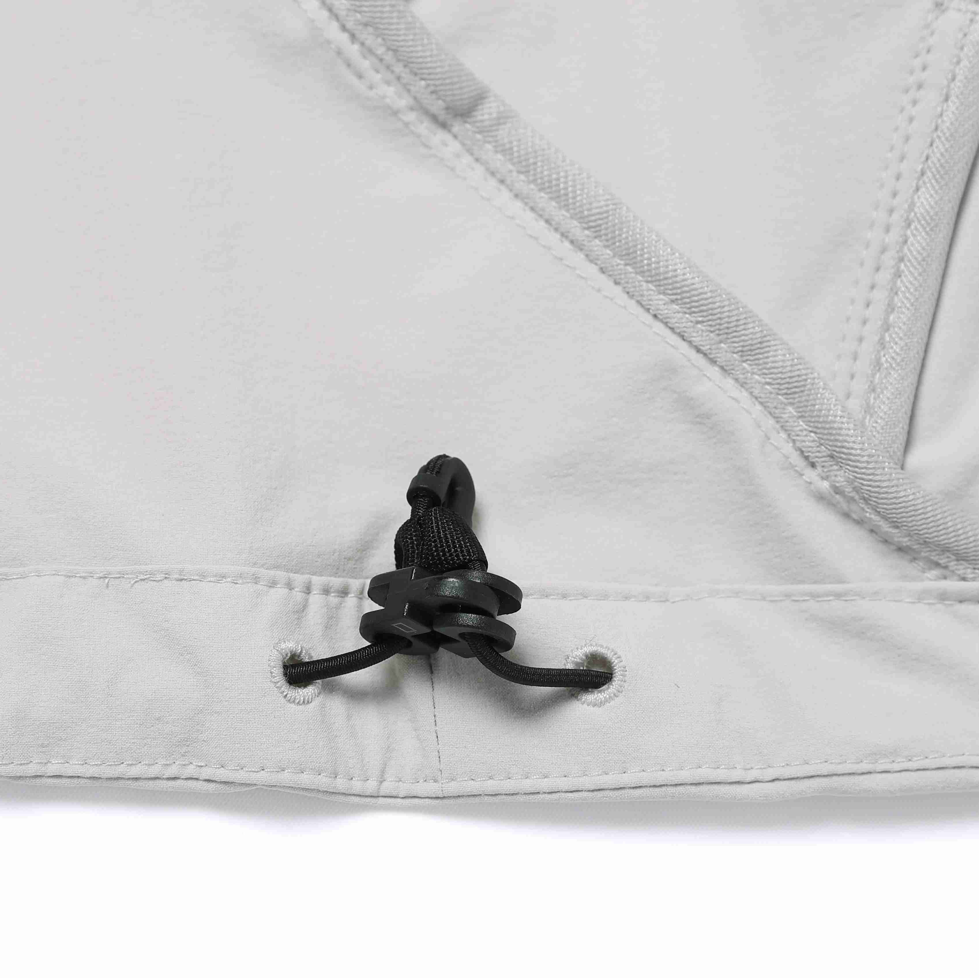 BEID LIGHTWEIGHT HOODED ZIP-UP JACKET GREY