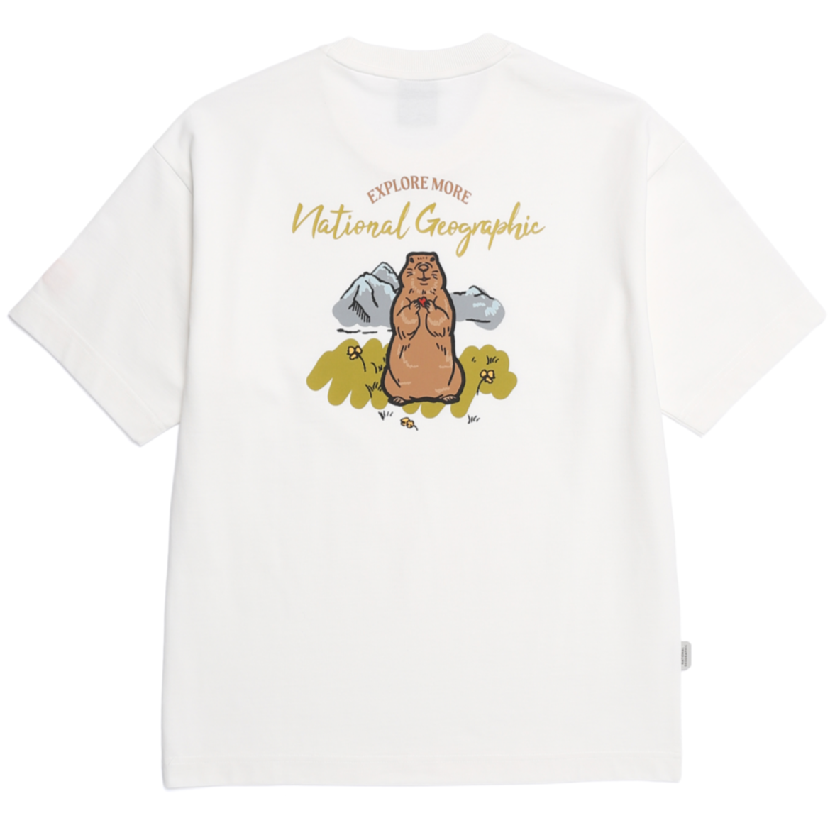 ANIMAL GRAPHIC SHORT SLEEVE T-SHIRT O/WHITE