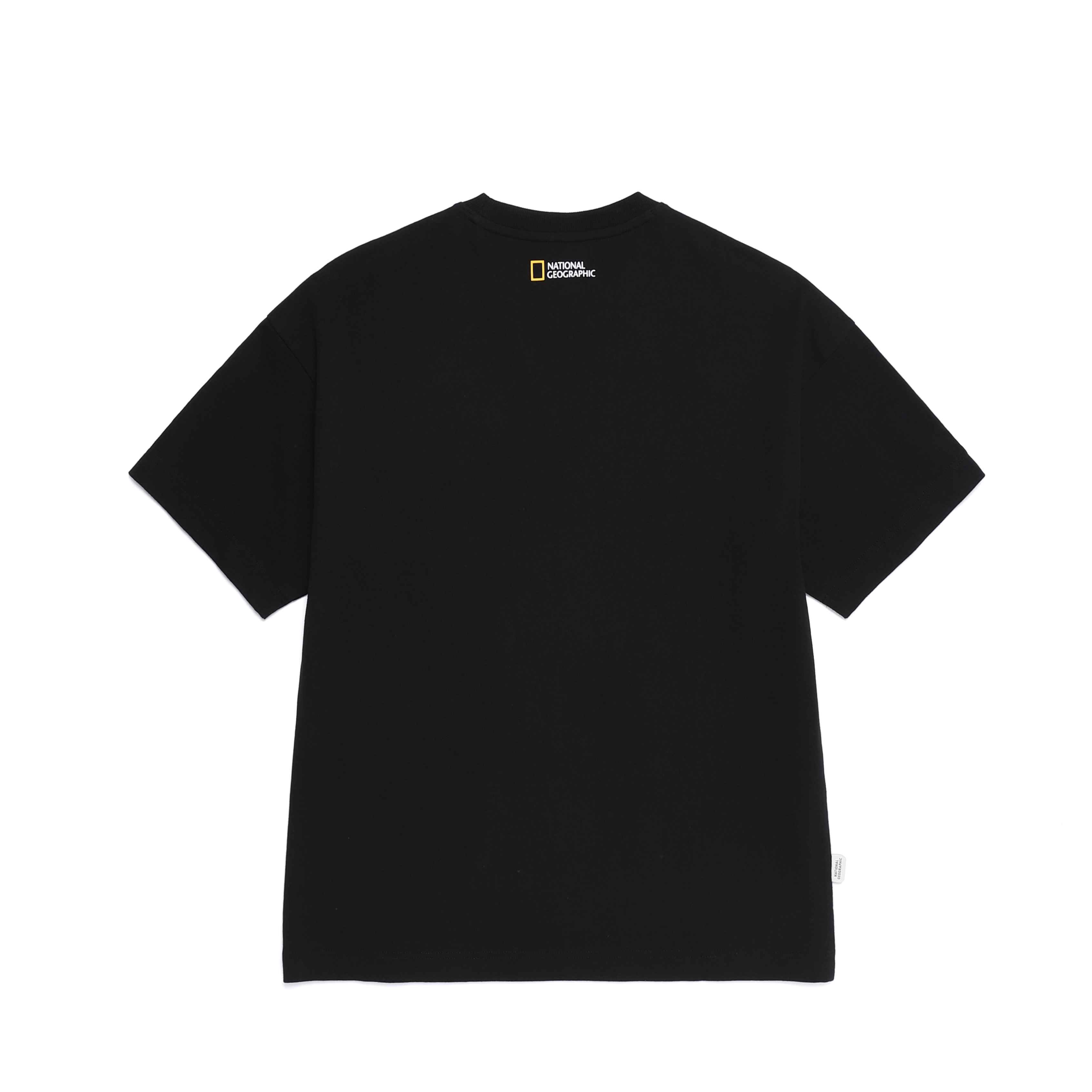 UNISEX OVER FIT GRAPHIC H/TEE BLACK