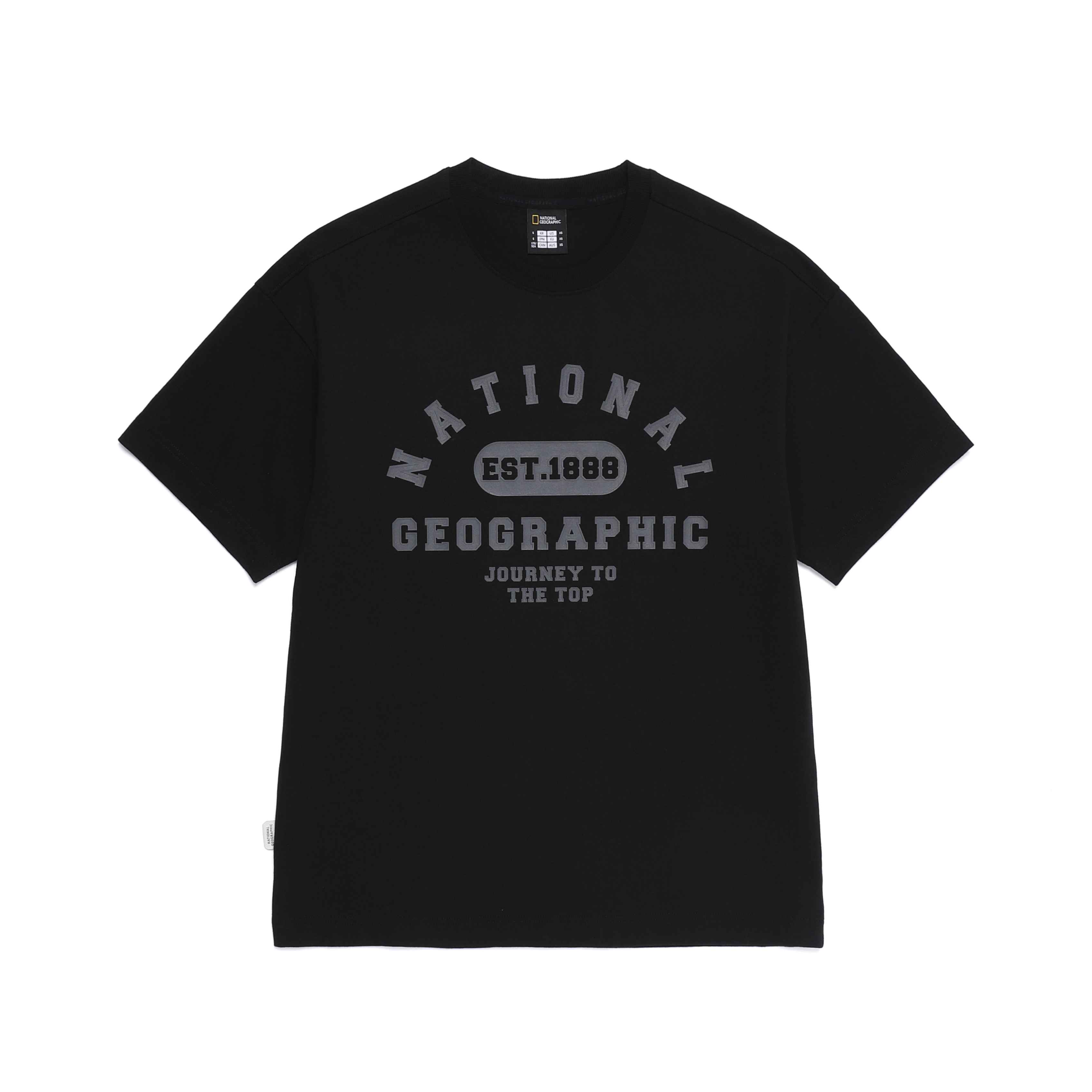 UNISEX OVER FIT GRAPHIC H/TEE BLACK