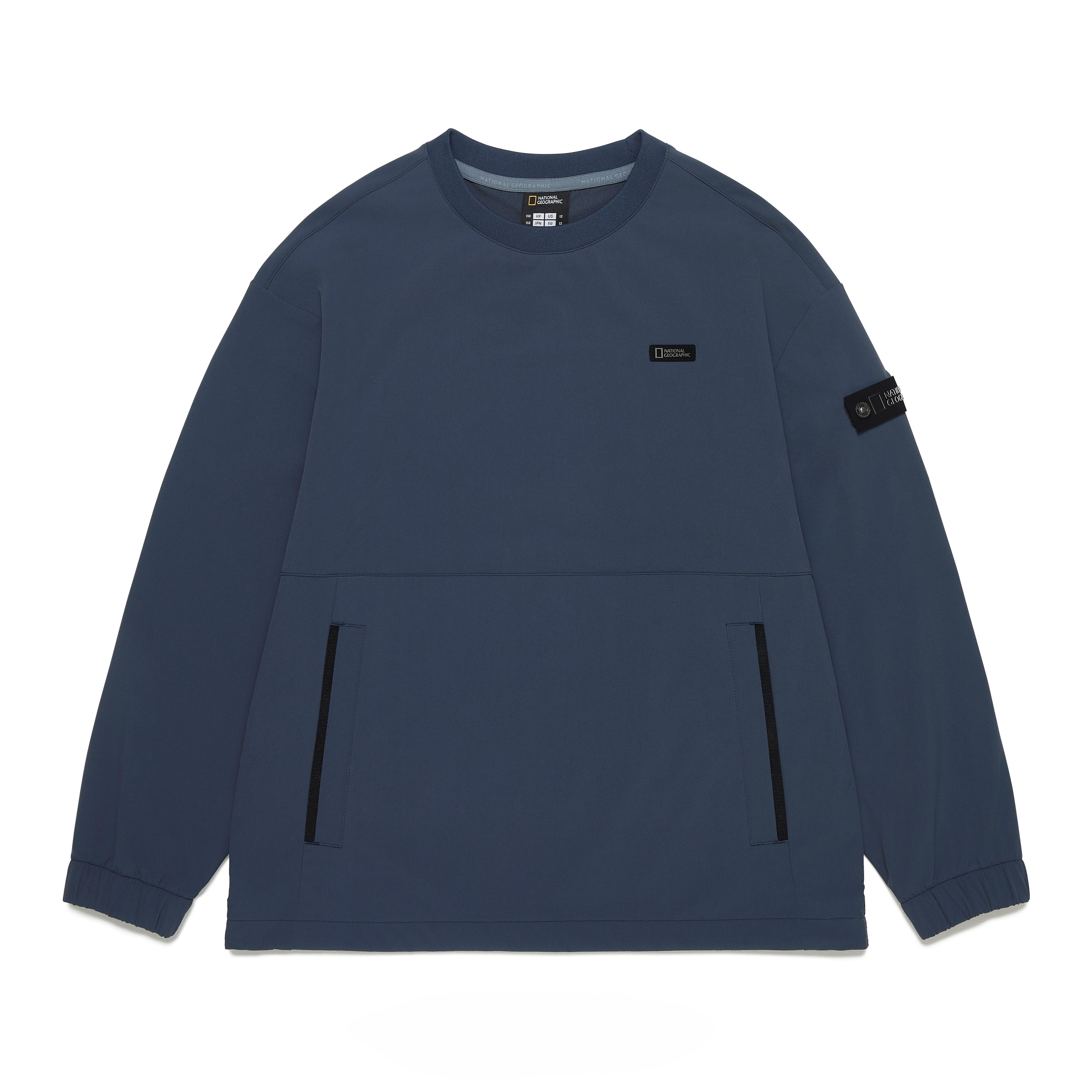 KIDS ADVENTURE MANATEE WOVEN SWEATSHIRT GRAY NAVY