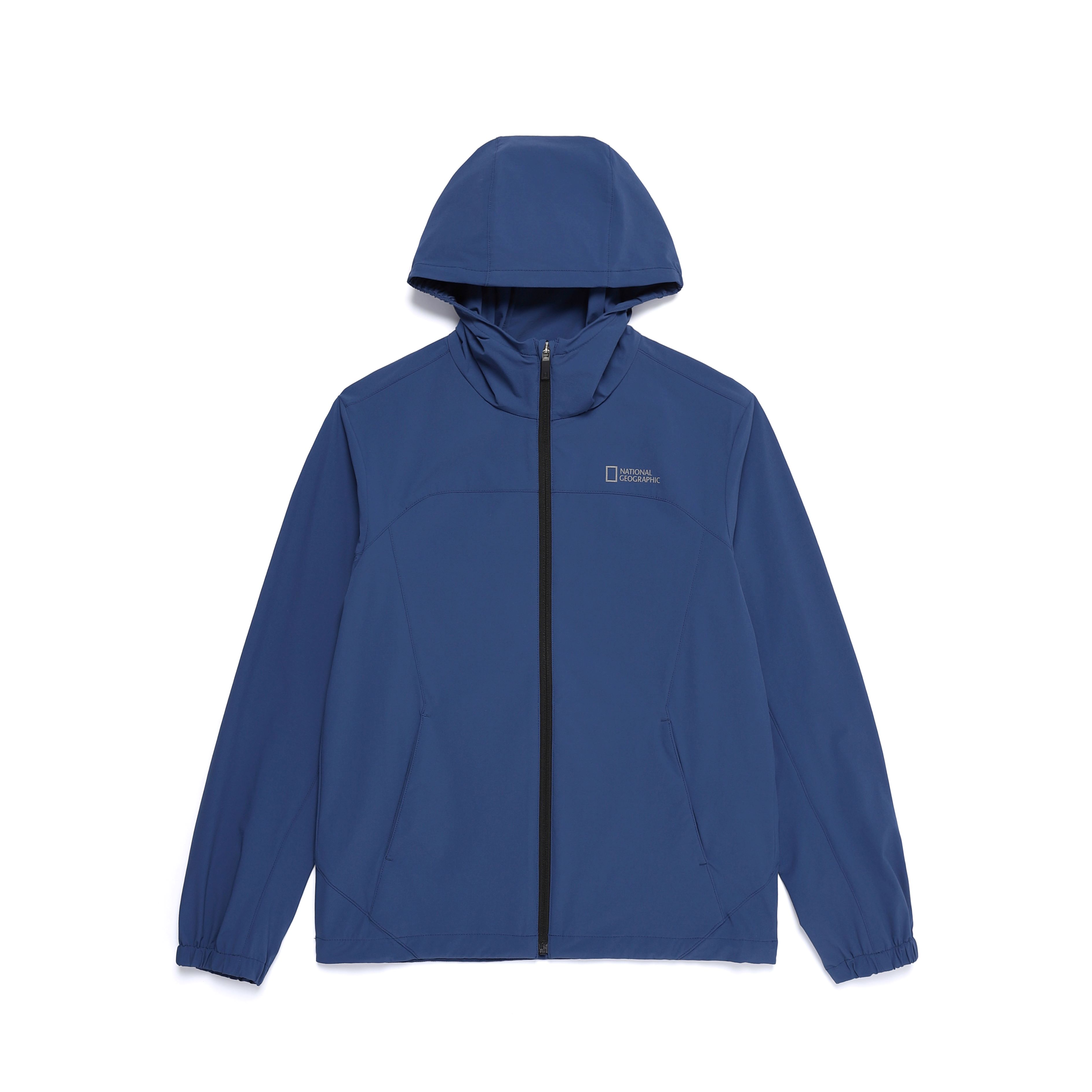 BEID LIGHTWEIGHT HOODED ZIP-UP JACKET BLUE