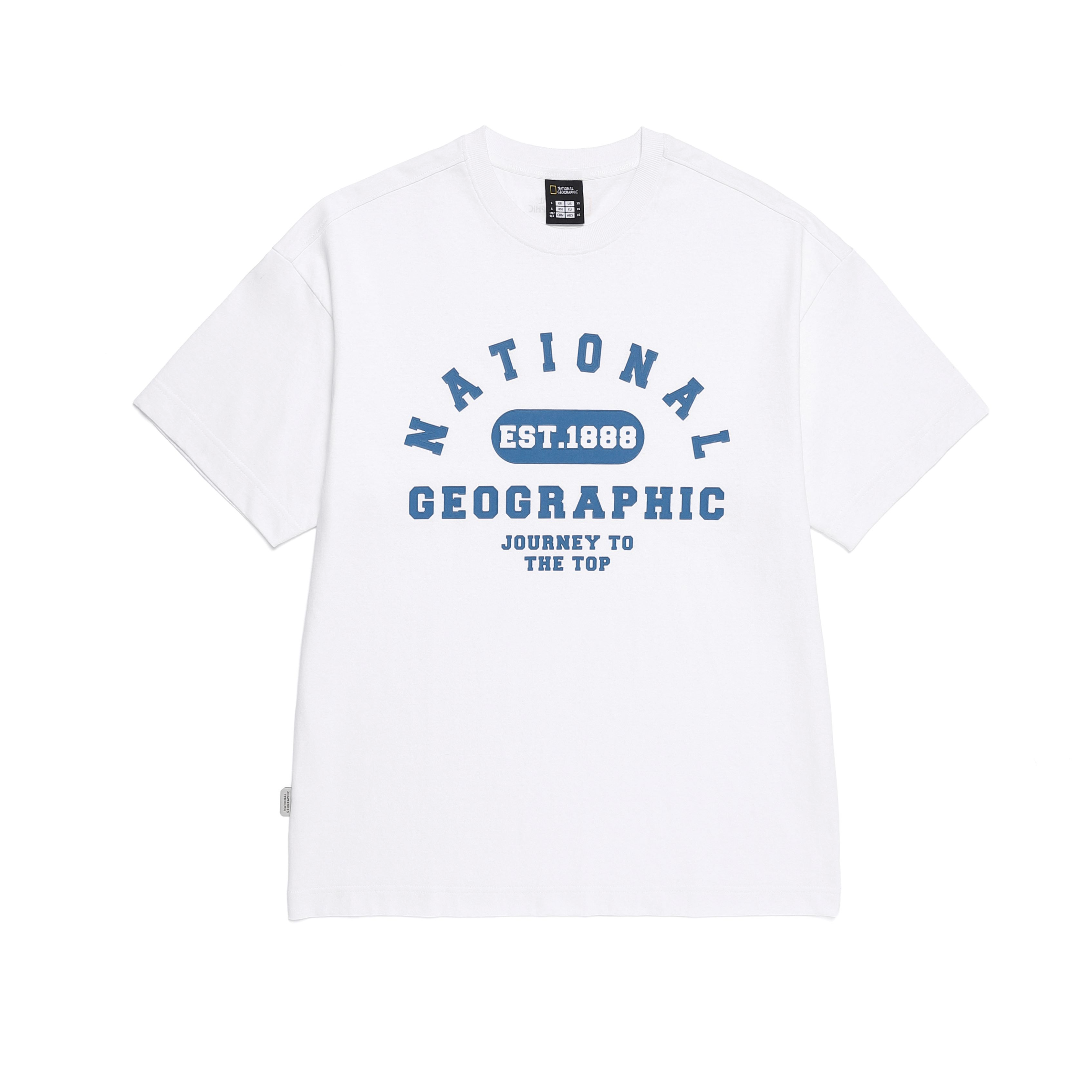 UNISEX OVER FIT GRAPHIC H/TEE WHITE