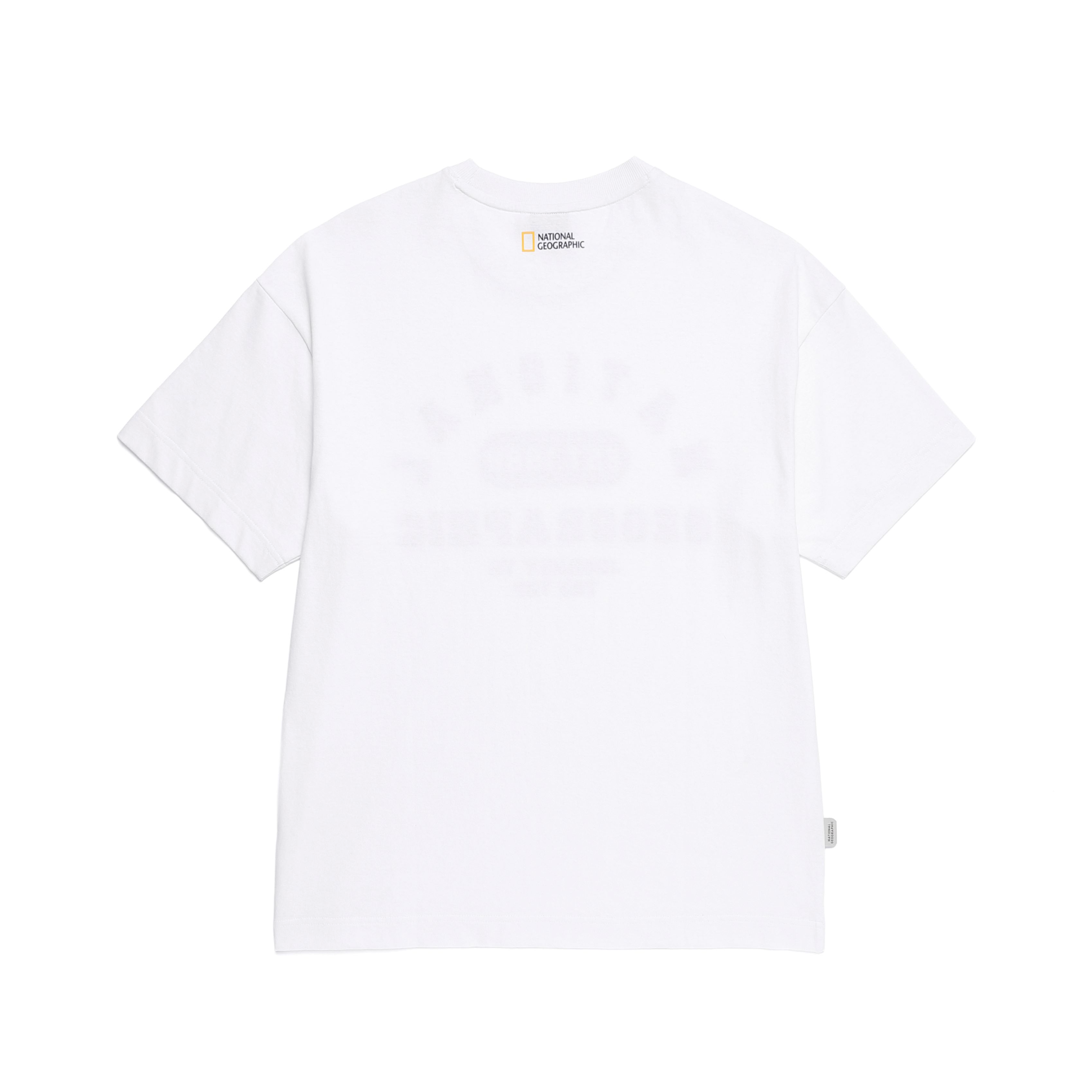 UNISEX OVER FIT GRAPHIC H/TEE WHITE