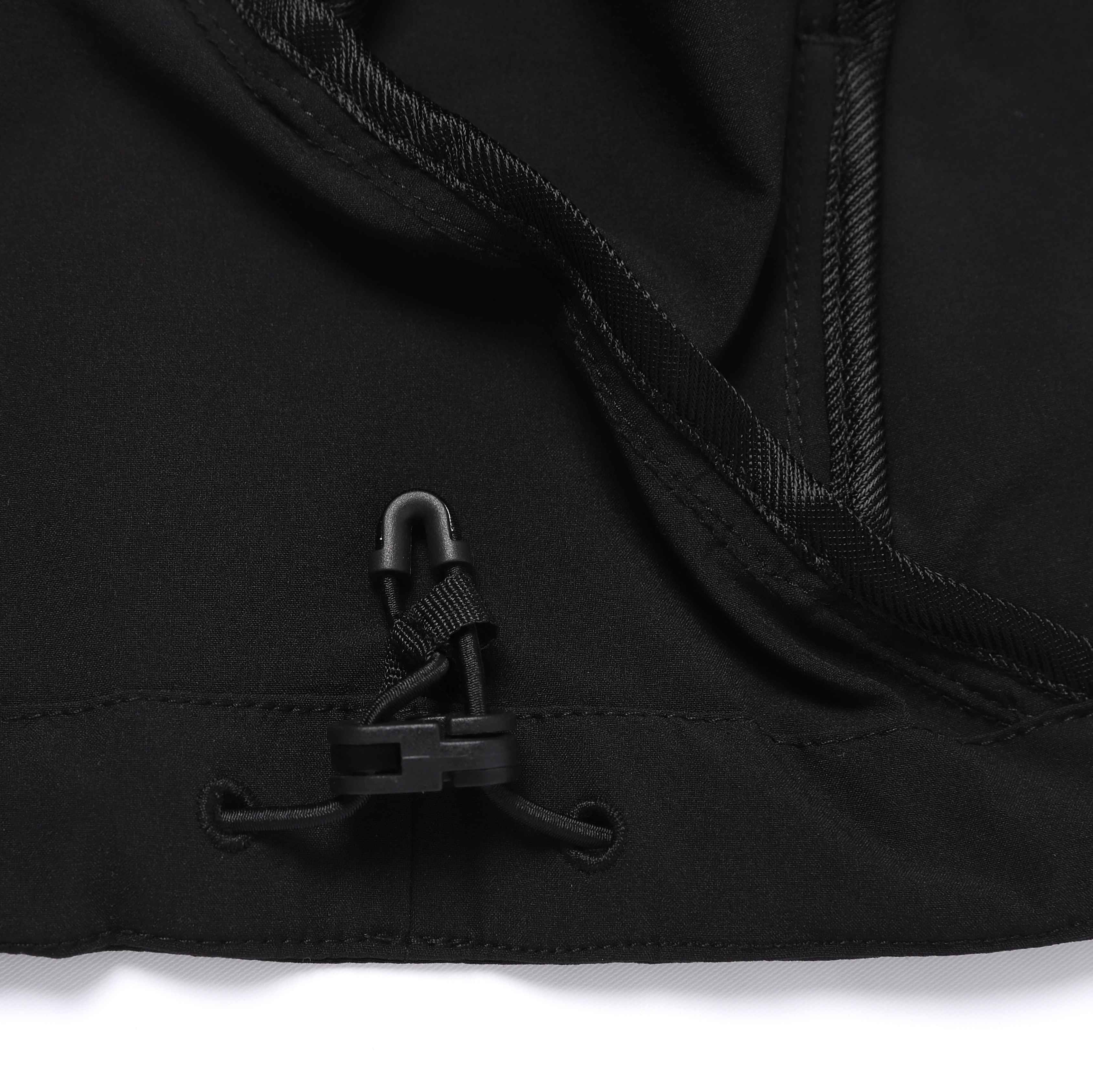BEID LIGHTWEIGHT HOODED ZIP-UP JACKET BLACK
