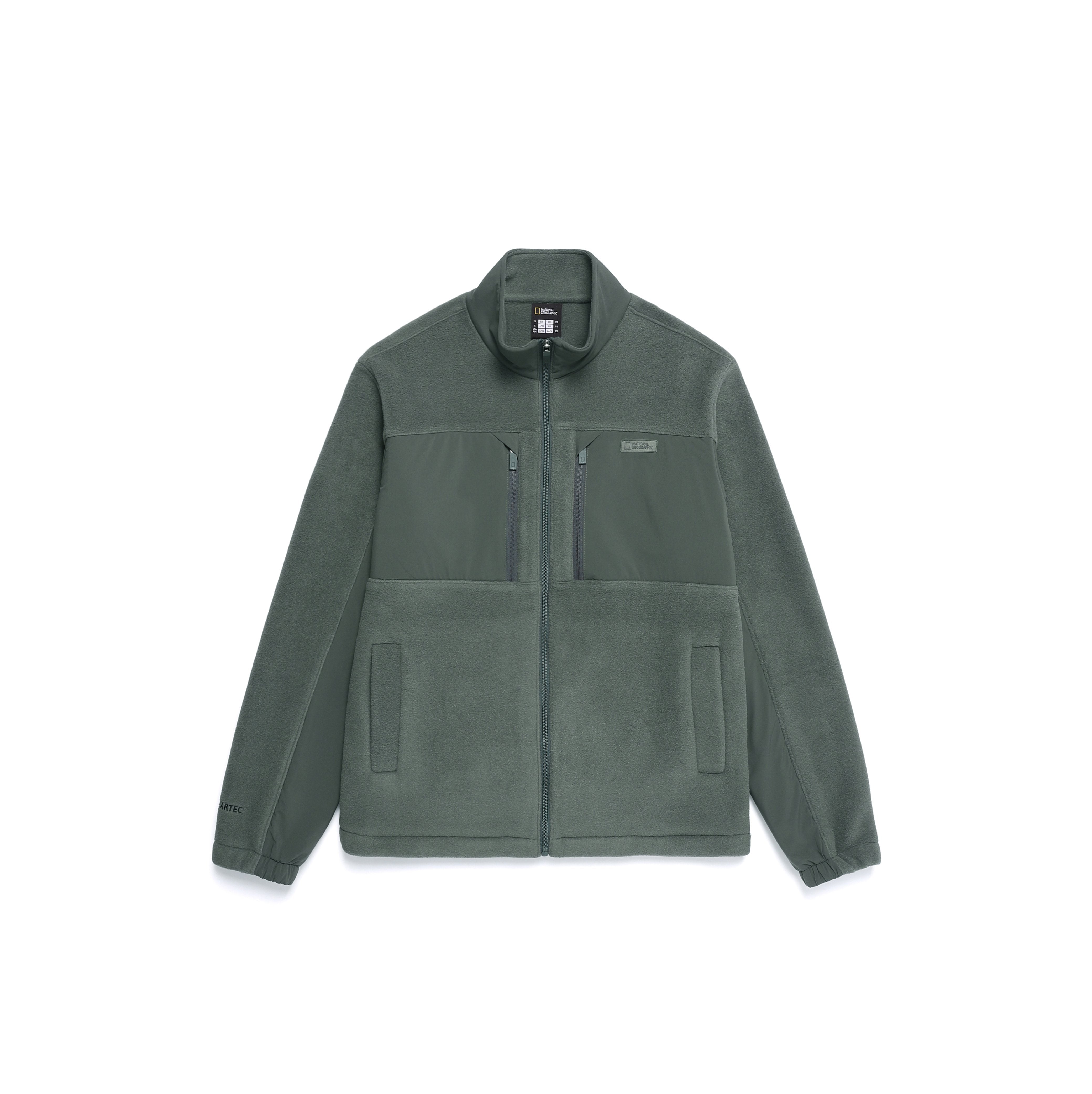 [POLARTEC] NAOS WOVEN COLOR-BLOCK FULL-ZIP JACKET KHAKI