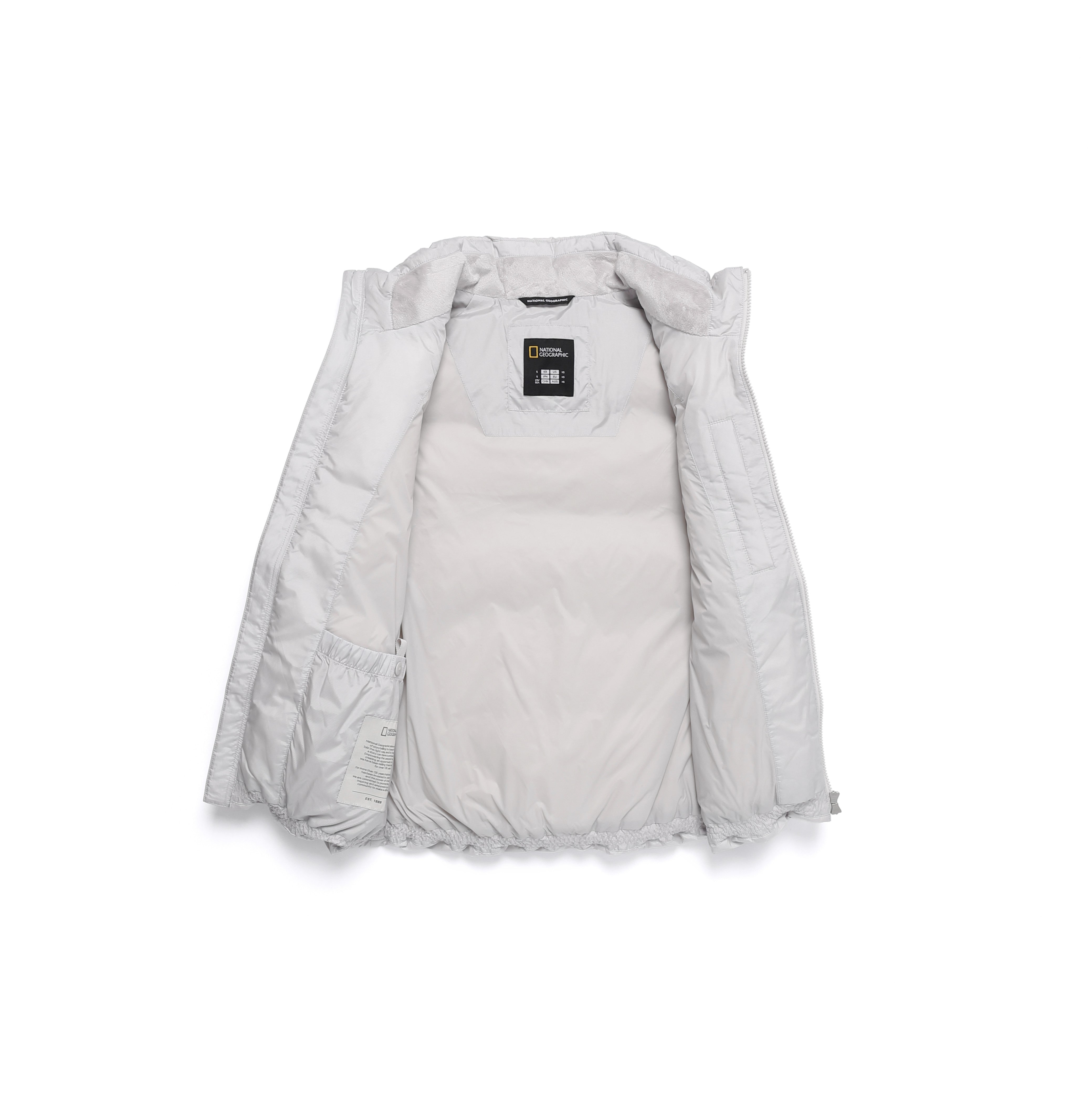 EIRA HIGH-NECK GOOSE DOWN VEST L/GREY