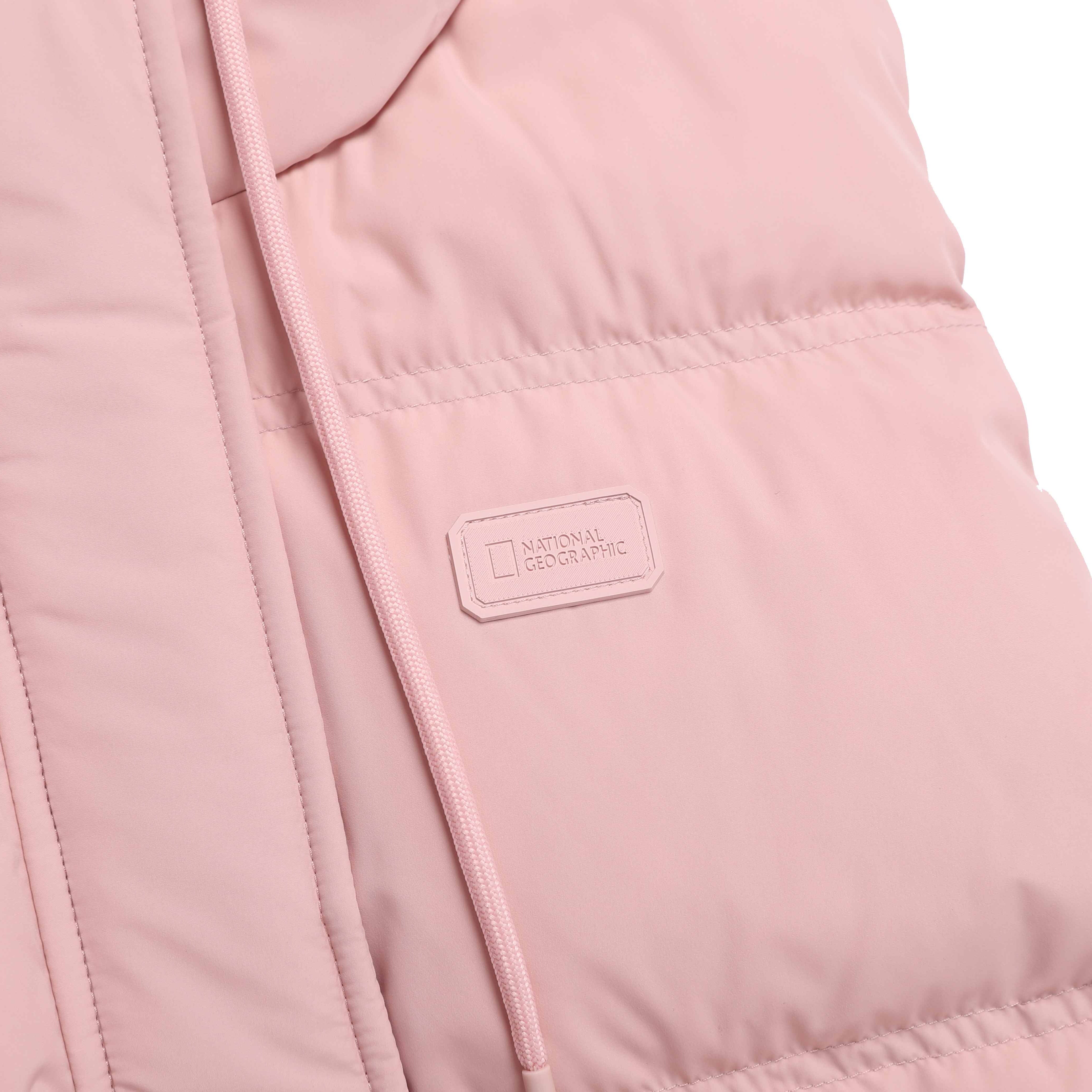 WOMEN CRASSA HOODIE DUCK DOWN VEST PINK