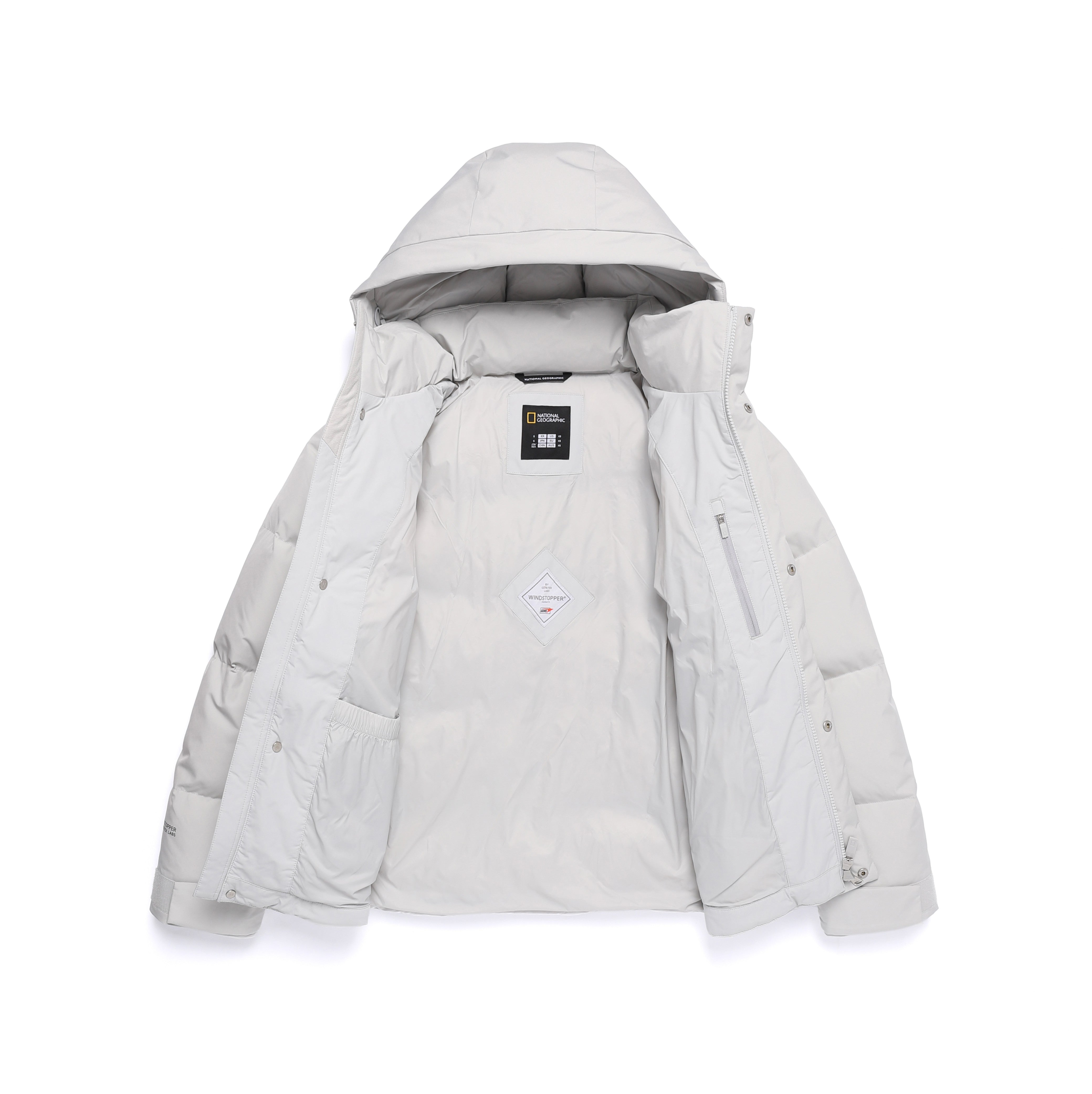 ATLAS WINDSTOPPER BY GORE-TEX LABS SHORT GOOSE DOWN L/GREY