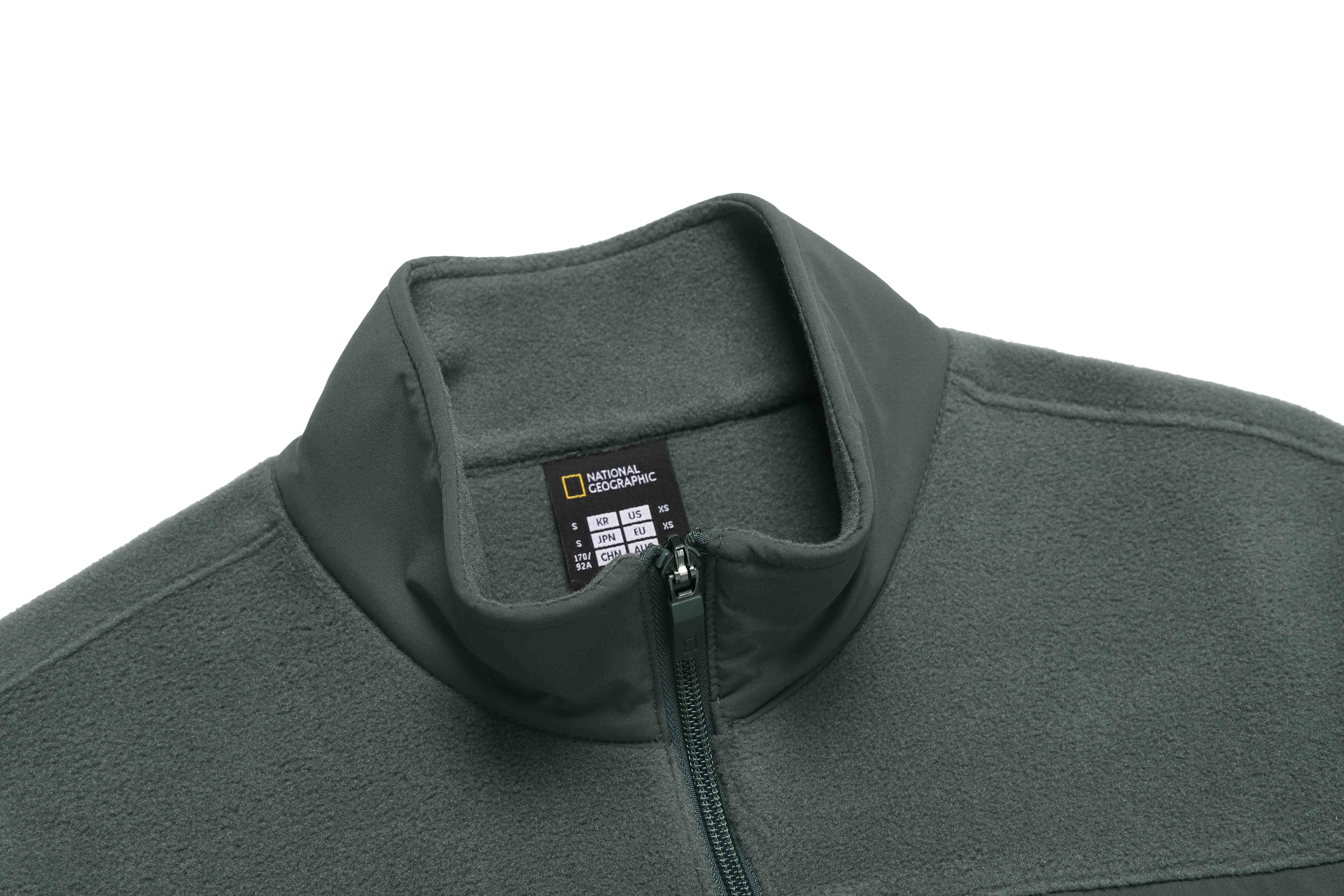 [POLARTEC] NAOS WOVEN COLOR-BLOCK FULL-ZIP JACKET KHAKI