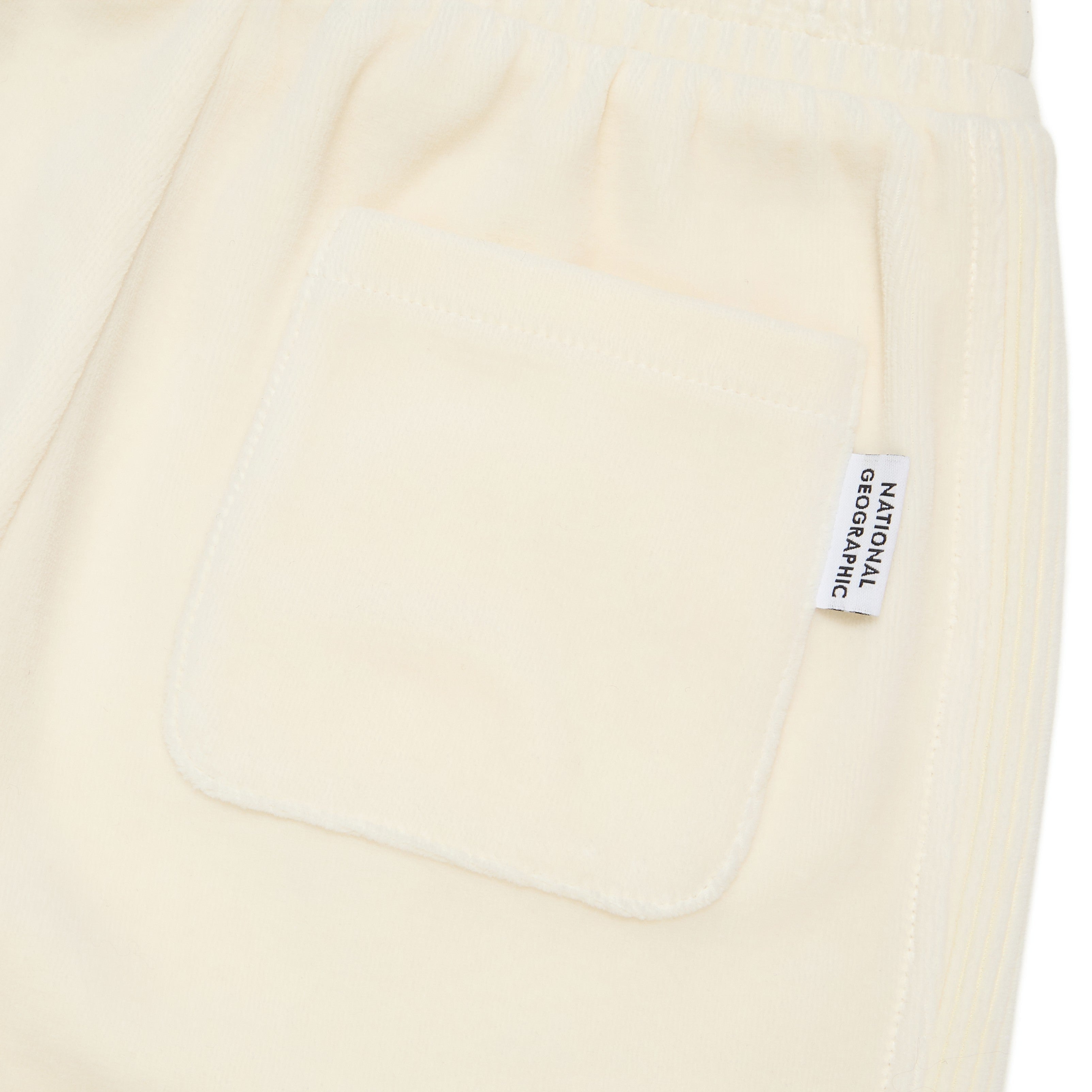 KIDS VELOUR WIDE-FIT TRAINING PANTS CREAM