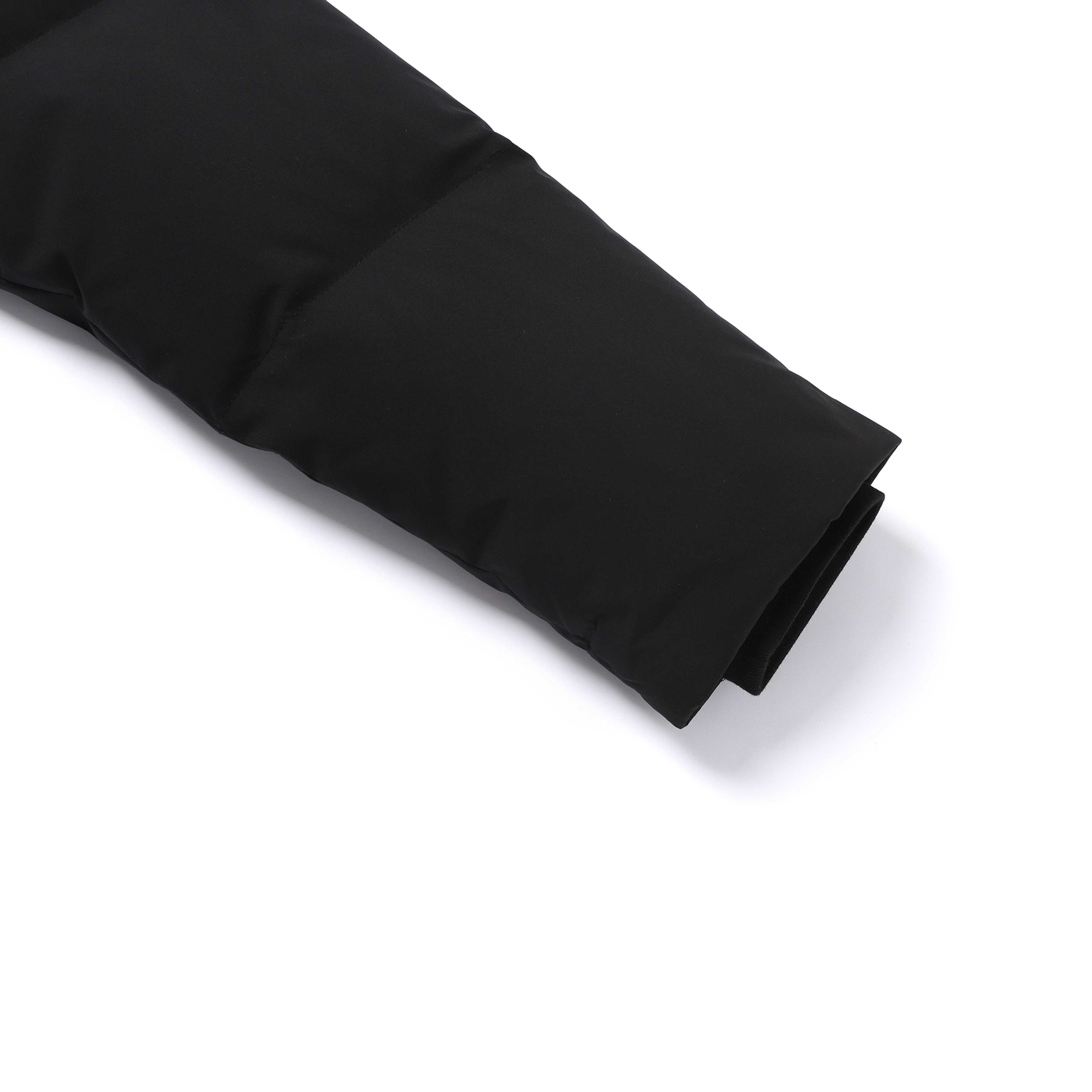 WOMEN MID-LENGTH DETACHABLE HOOD GOOSE DOWN JUMPER BLACK