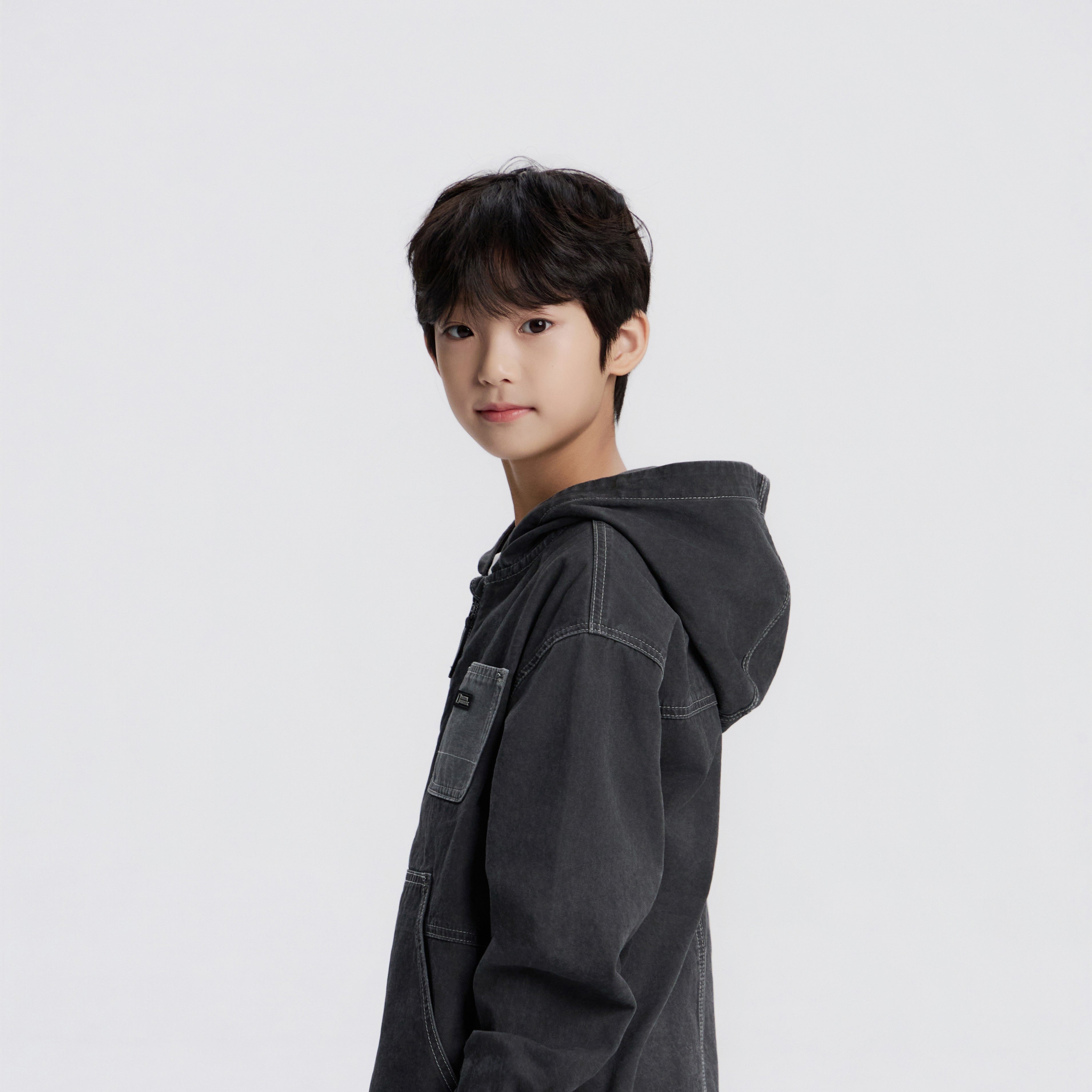 KIDS ADVENTURE HOODED FULL ZIP-UP JUMPER D/GREY