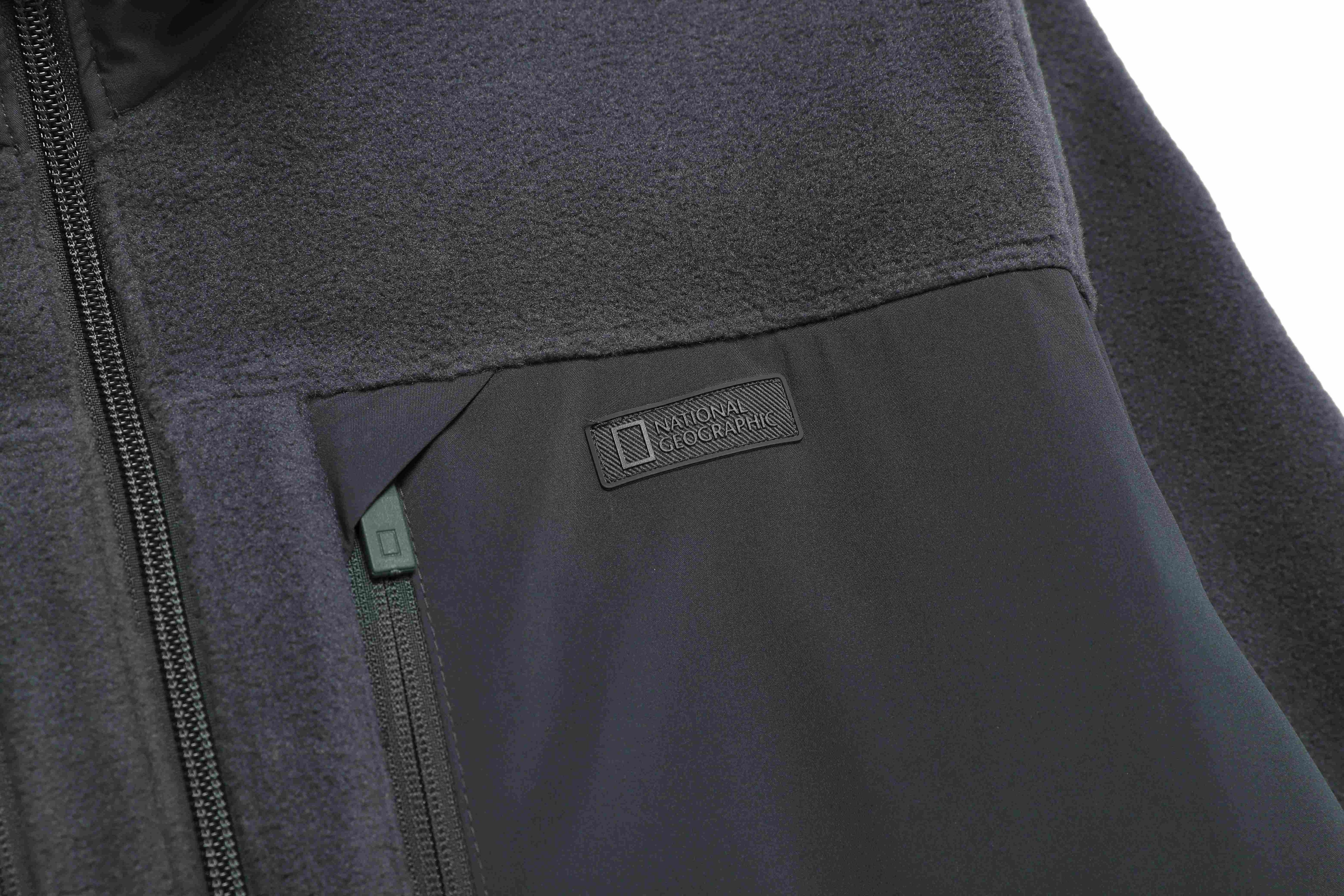 [POLARTEC] NAOS WOVEN COLOR-BLOCK FULL-ZIP JACKET CHARCOAL