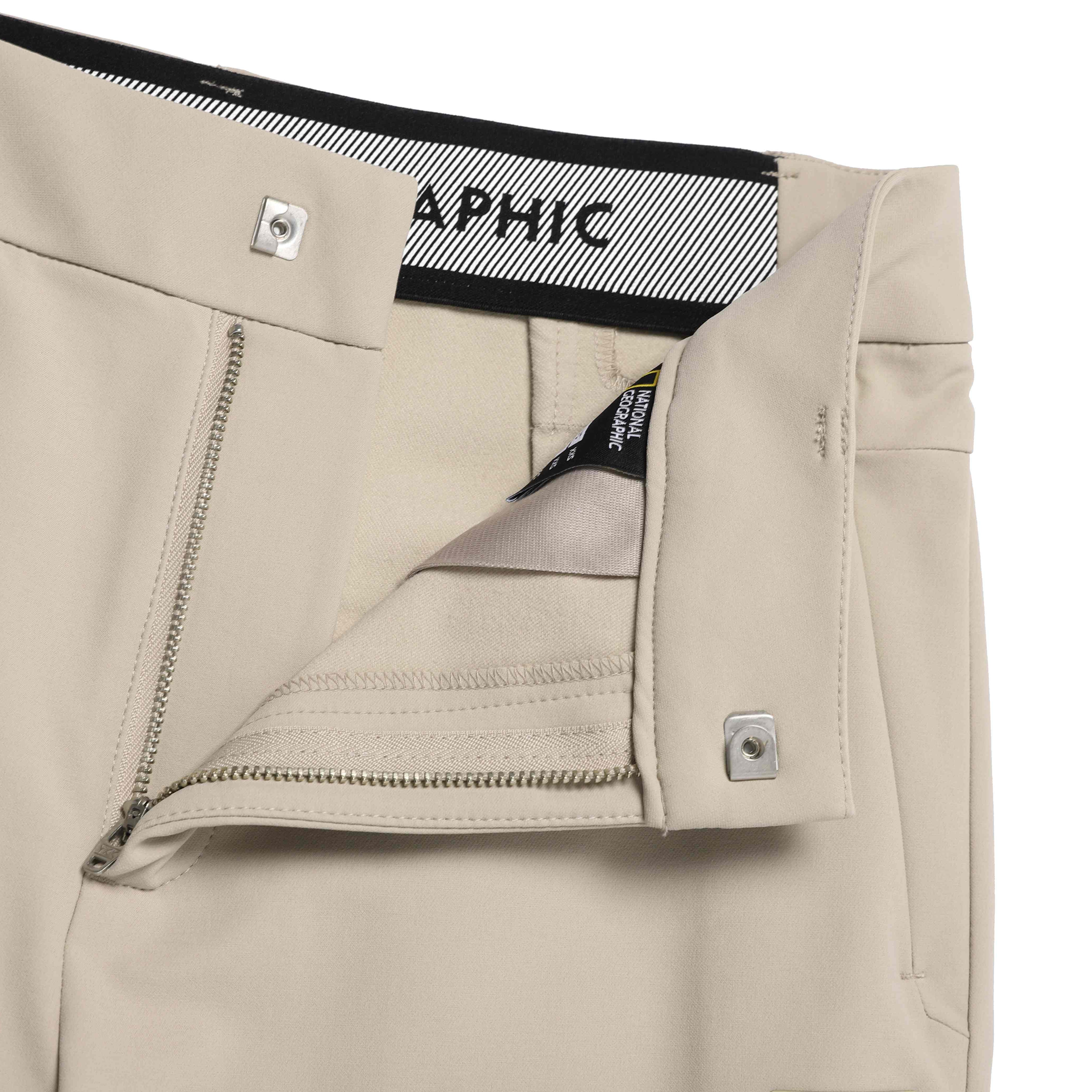 WOMEN HIGH STRETCH BRUSH PANTS MOURNING BEIGE