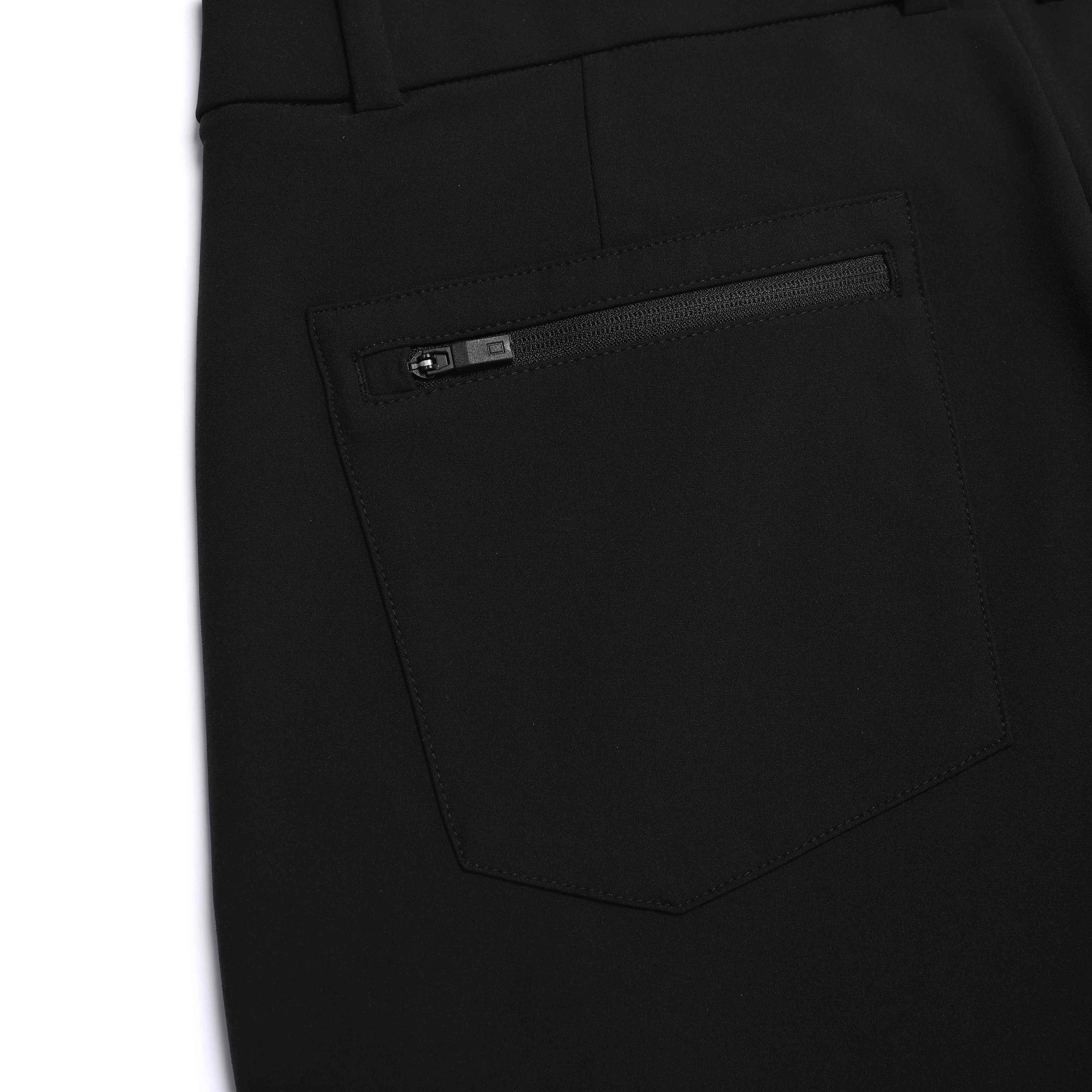 HIGH STRETCH BRUSHED PANTS BLACK