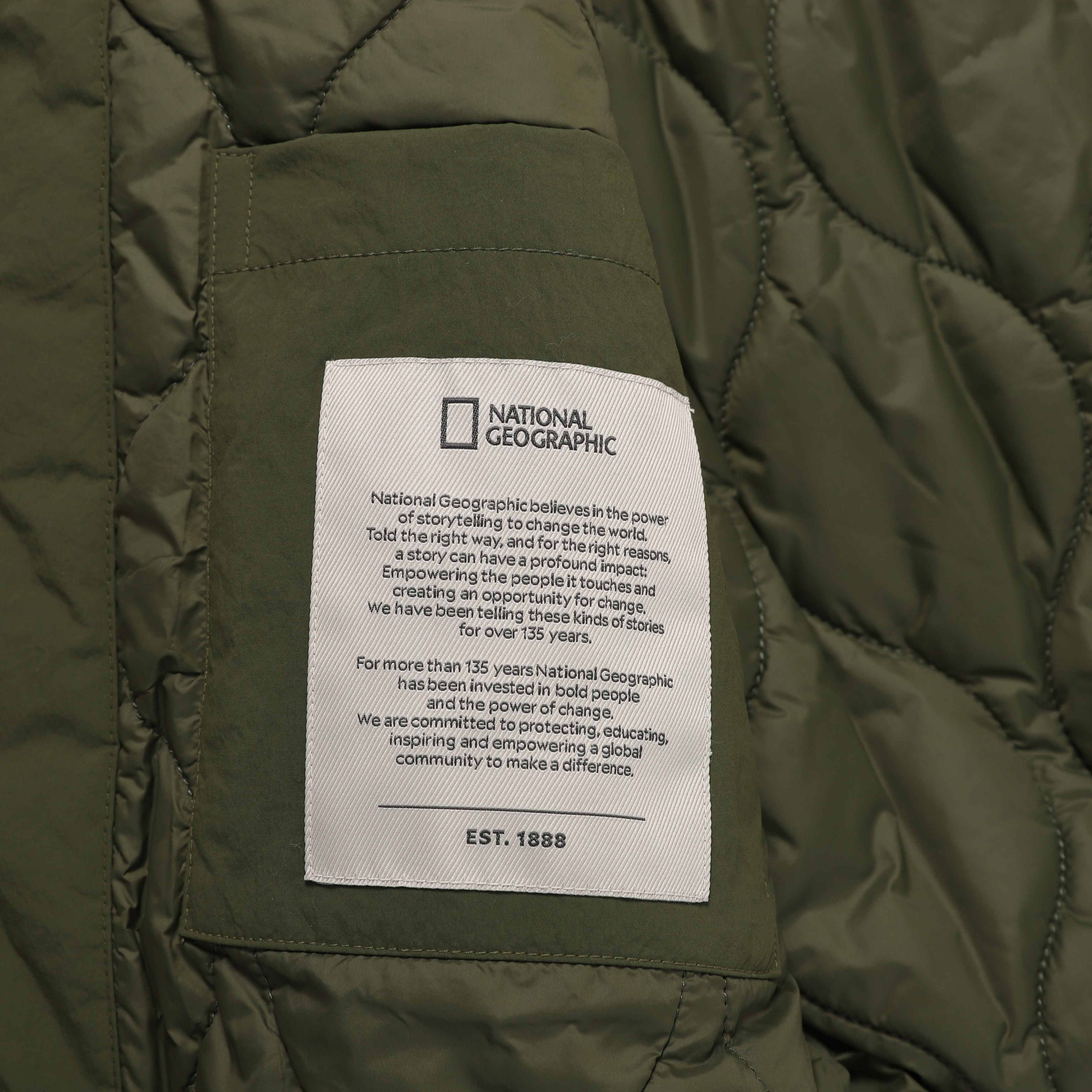 NRN WASHED PADDED BLOUSON JUMPER OLIVE KHAKI