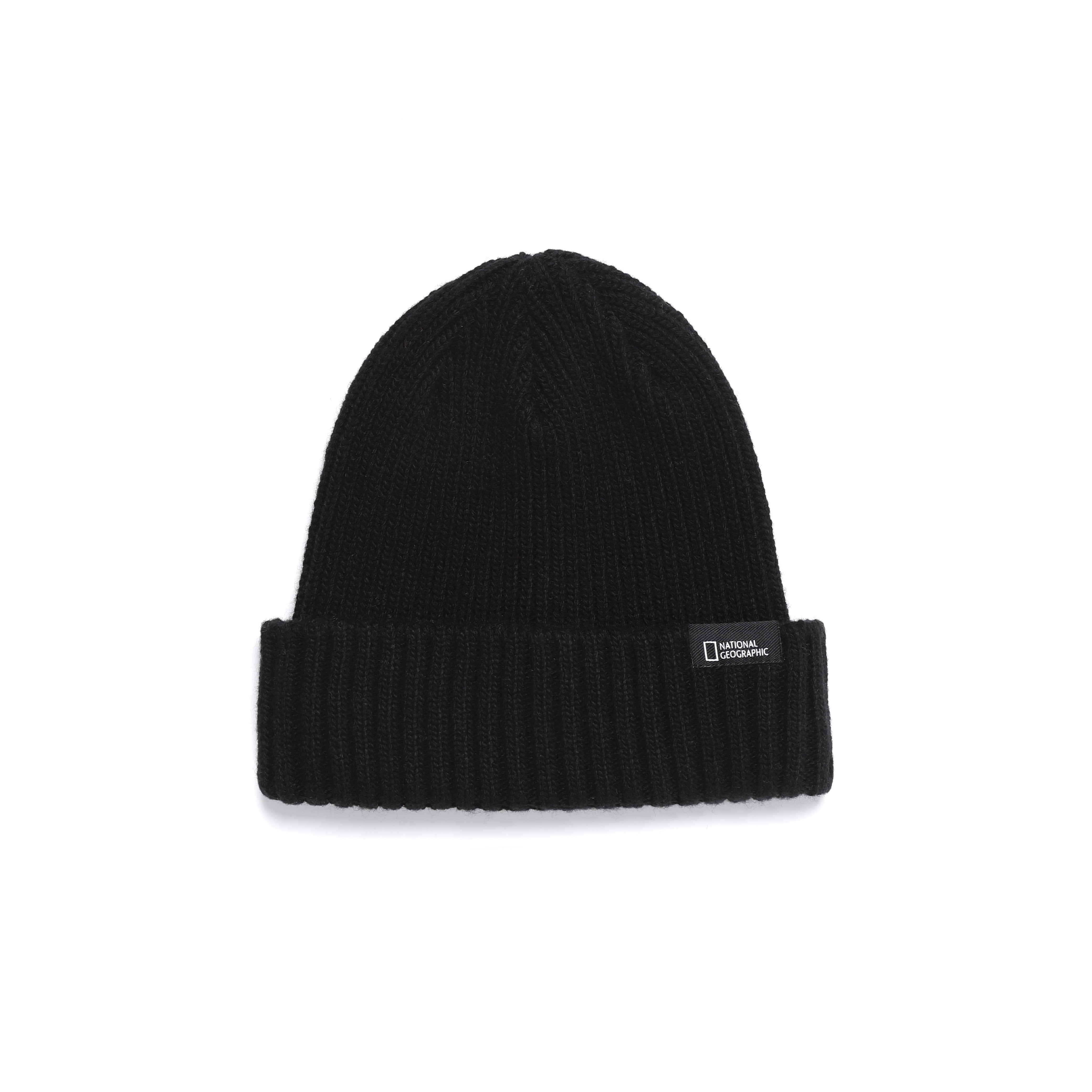 CASHMERE WOOL MIDDLE BEANIE BLACK