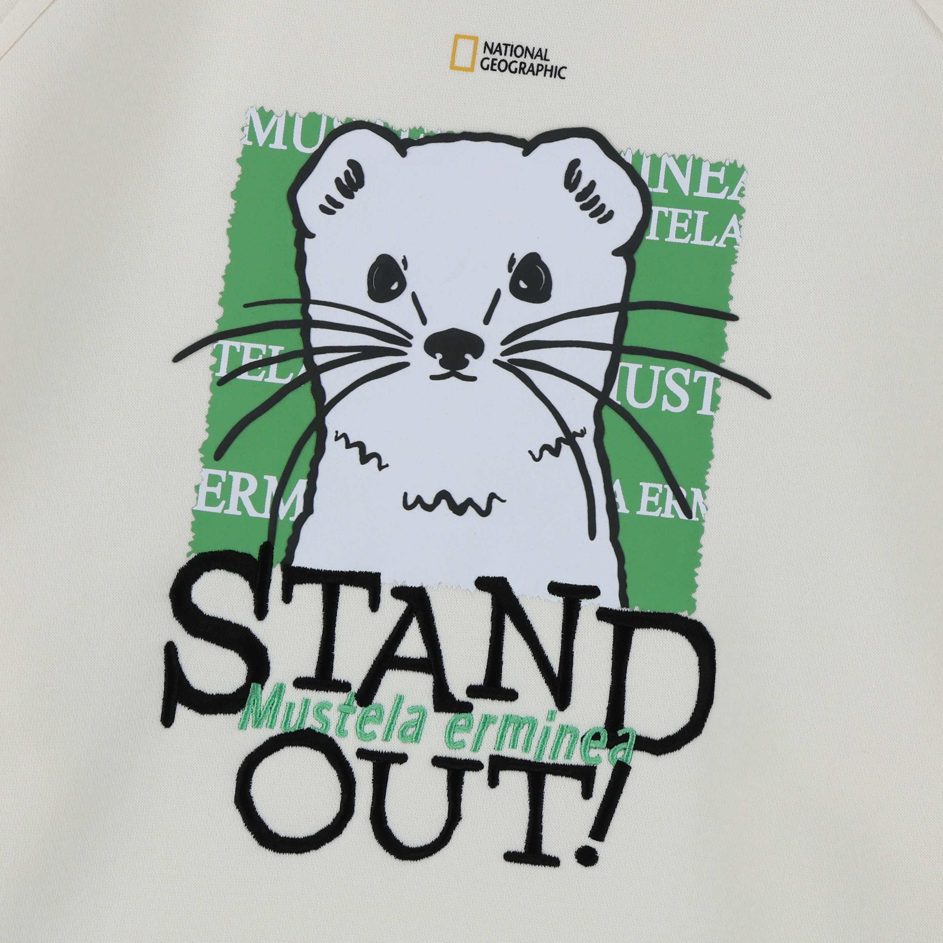 KIDS SEASONAL BACKGRAPHIC SWEATSHIRT (BRUSHED) CREAM