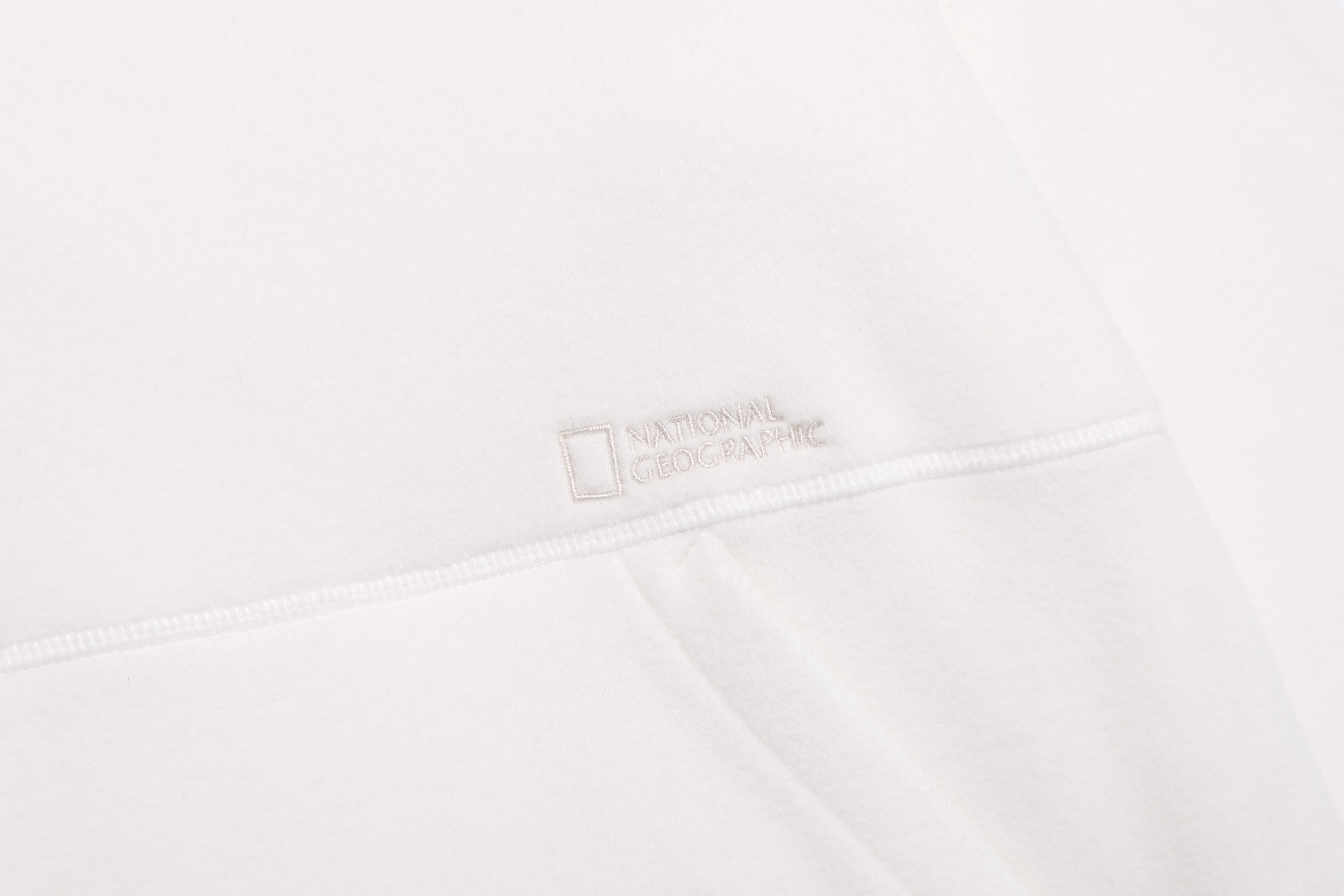 [POLARTEC] WOMEN NAOS FLEECE HALF ZIP UP HOODIE O/WHITE