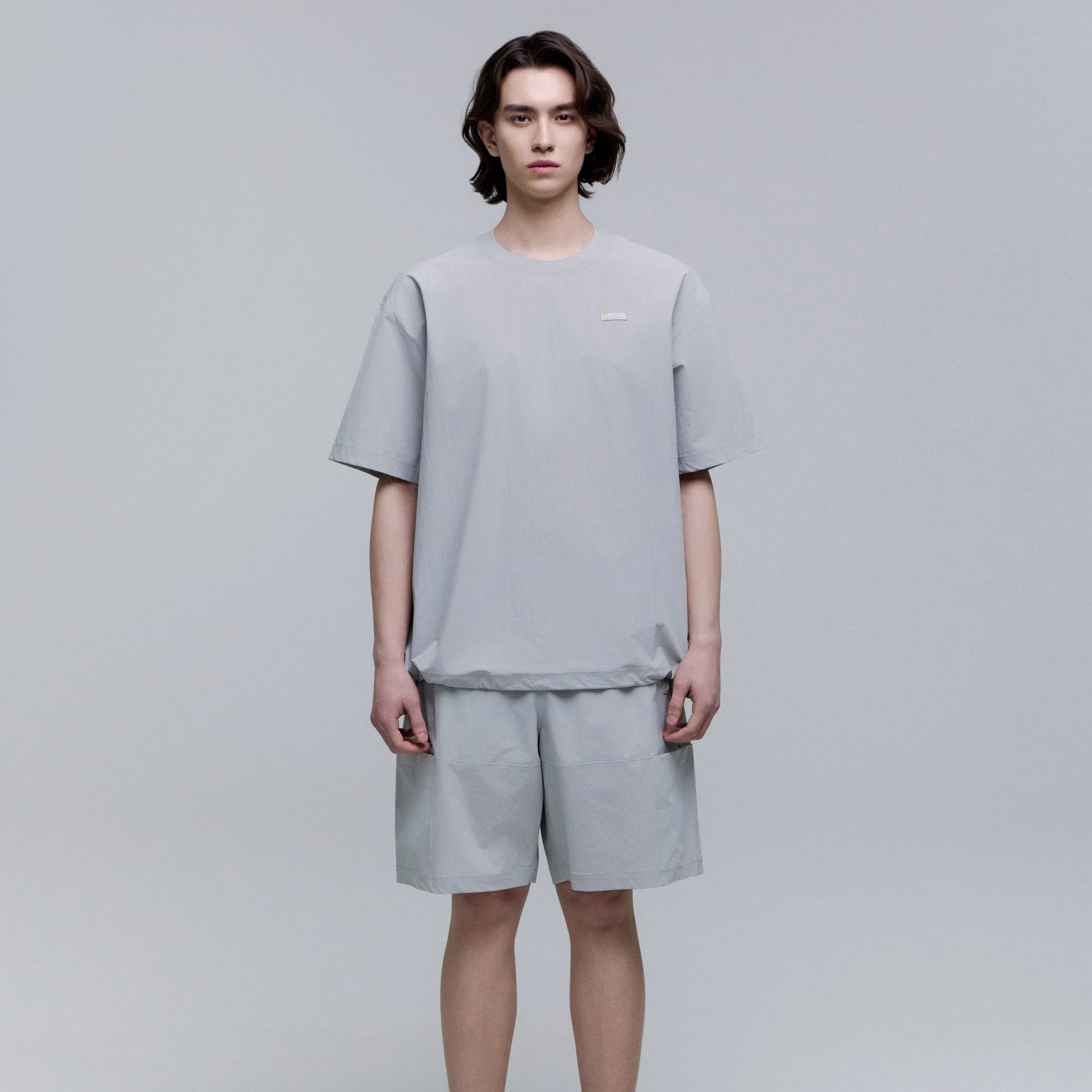 ADELIE LIGHT WOVEN STRETCH BOARD SHORTS SILVER GREY