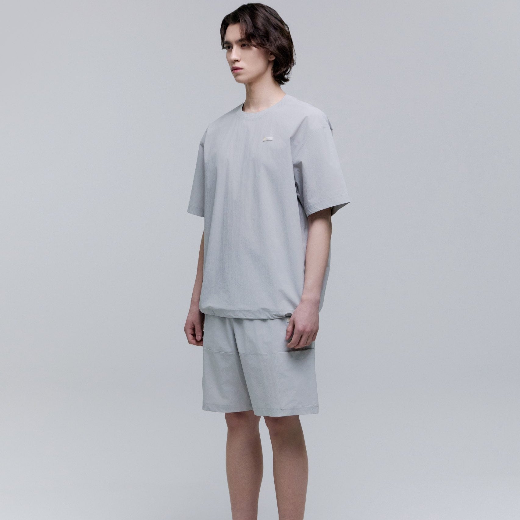 ADELIE LIGHT WOVEN STRETCH BOARD SHORTS SILVER GREY