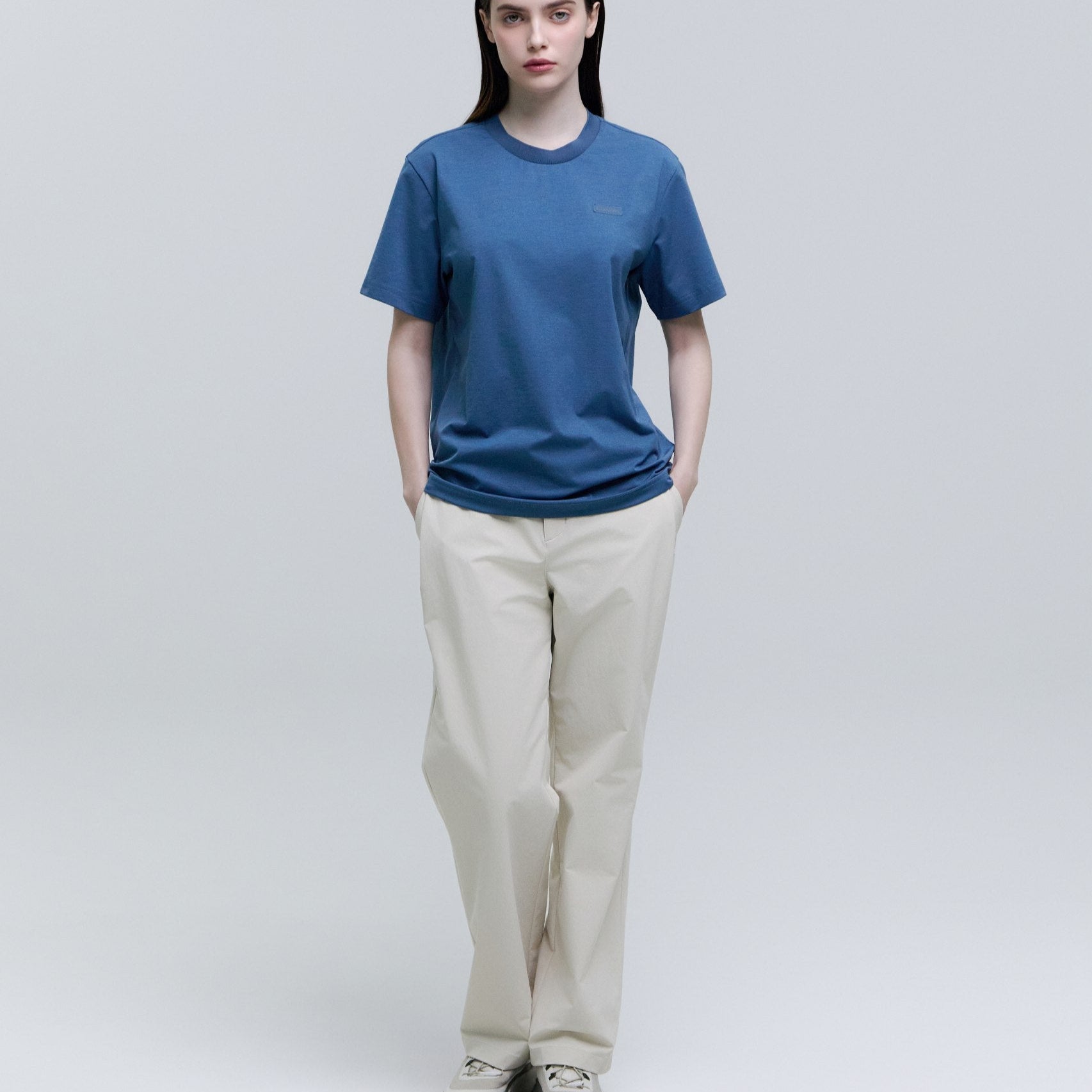 WOMEN STRAIGHT PANTS OAK BEIGE