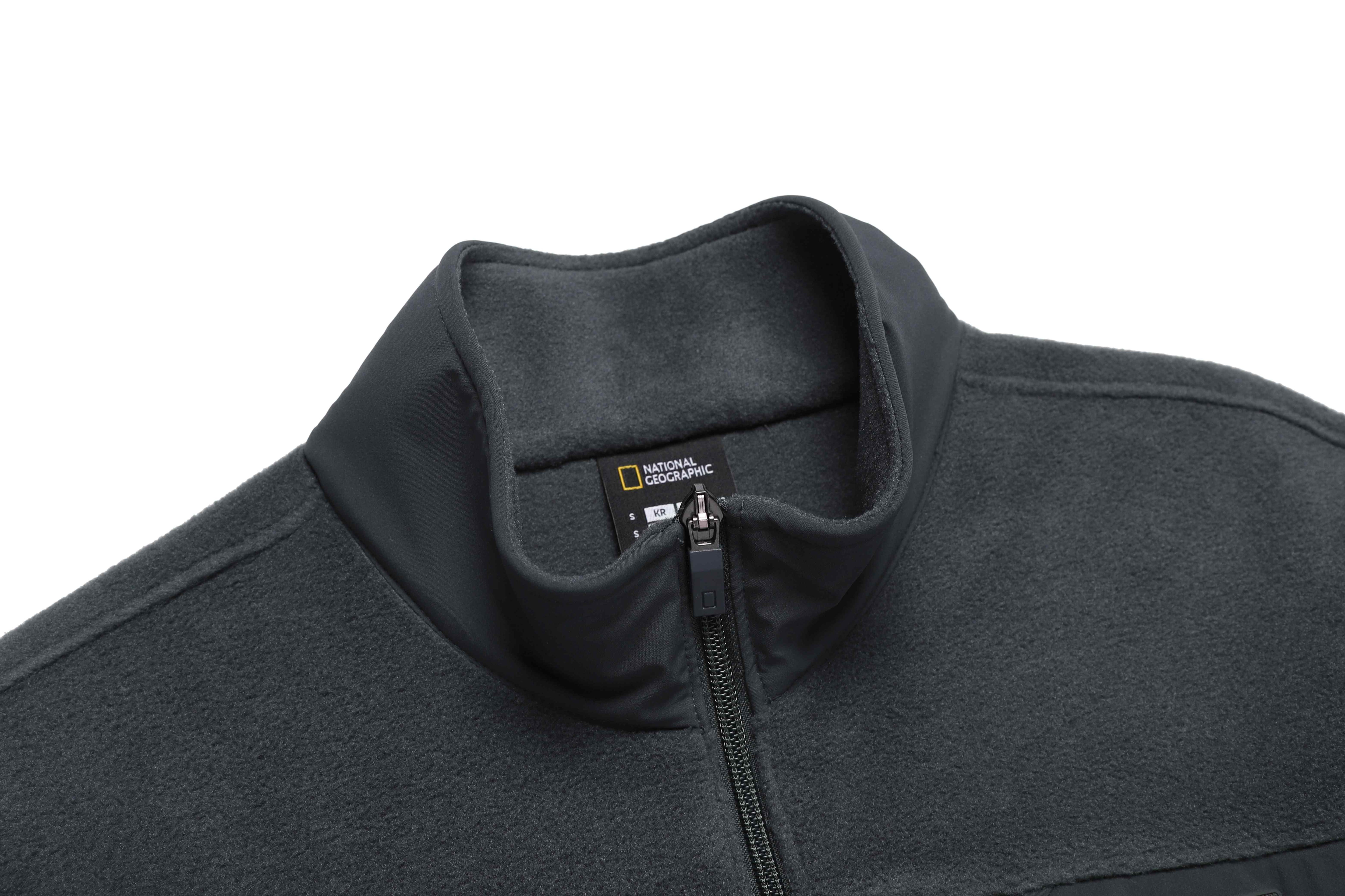 [POLARTEC] NAOS WOVEN COLOR-BLOCK FULL-ZIP JACKET CHARCOAL