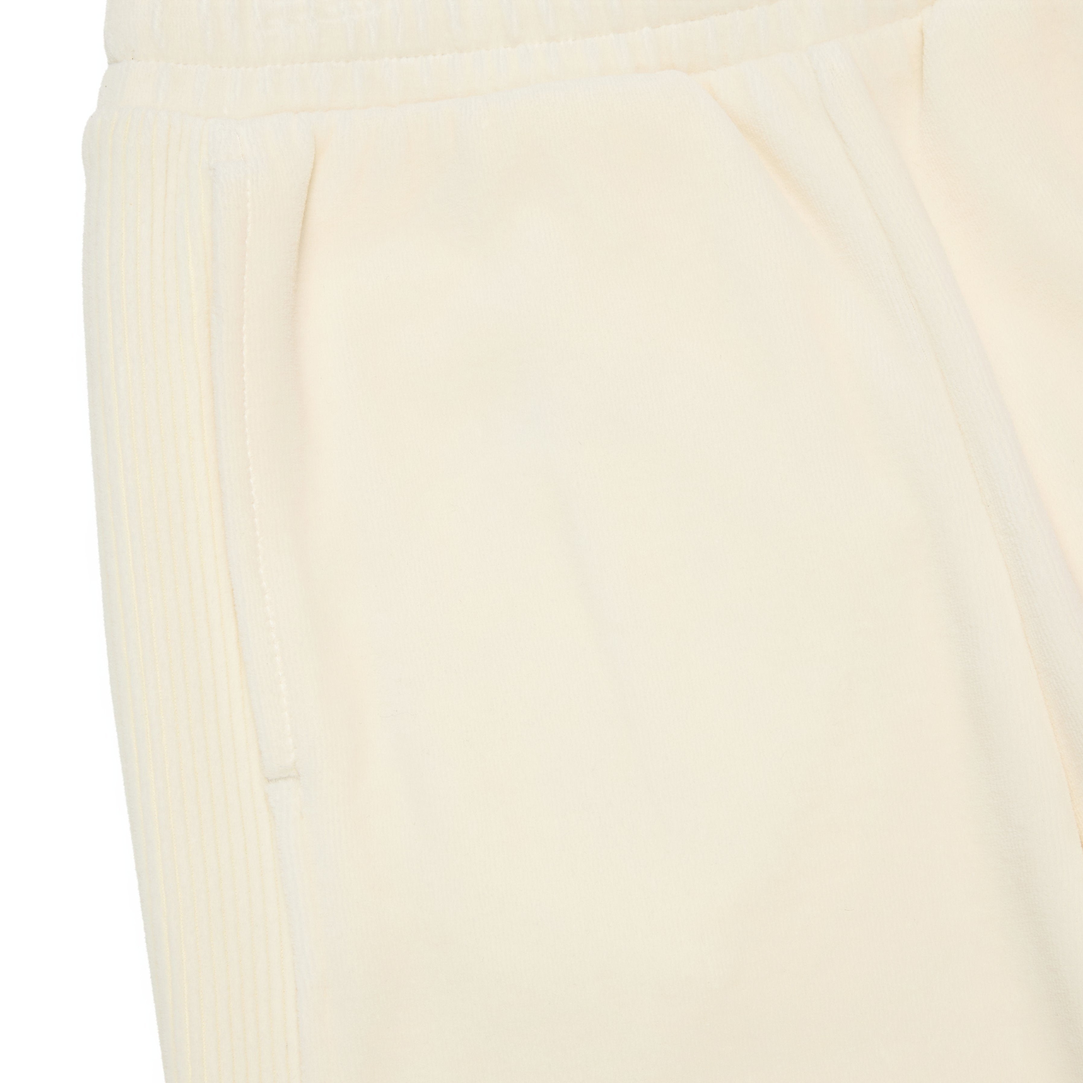 KIDS VELOUR WIDE-FIT TRAINING PANTS CREAM