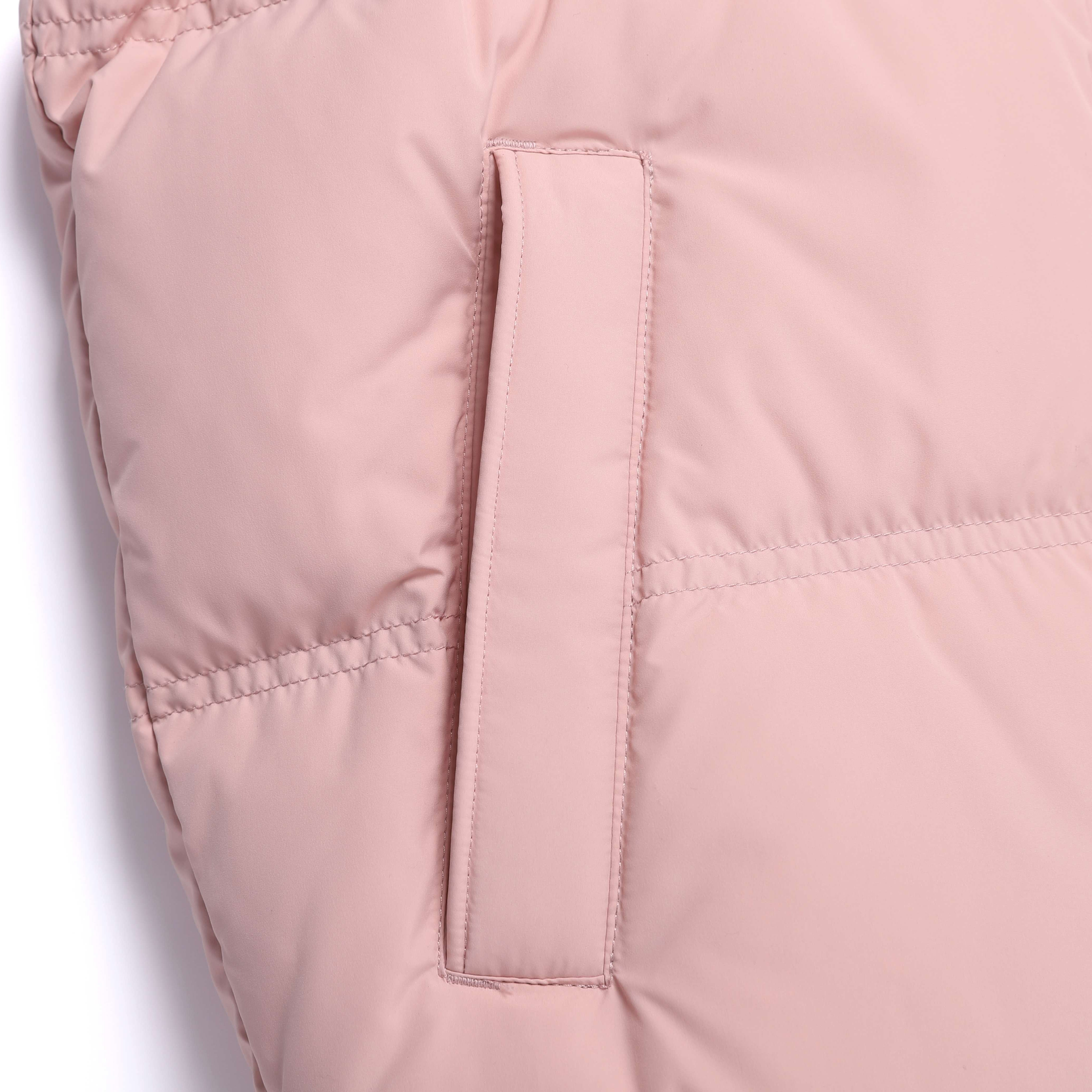 WOMEN CRASSA HOODIE DUCK DOWN VEST PINK