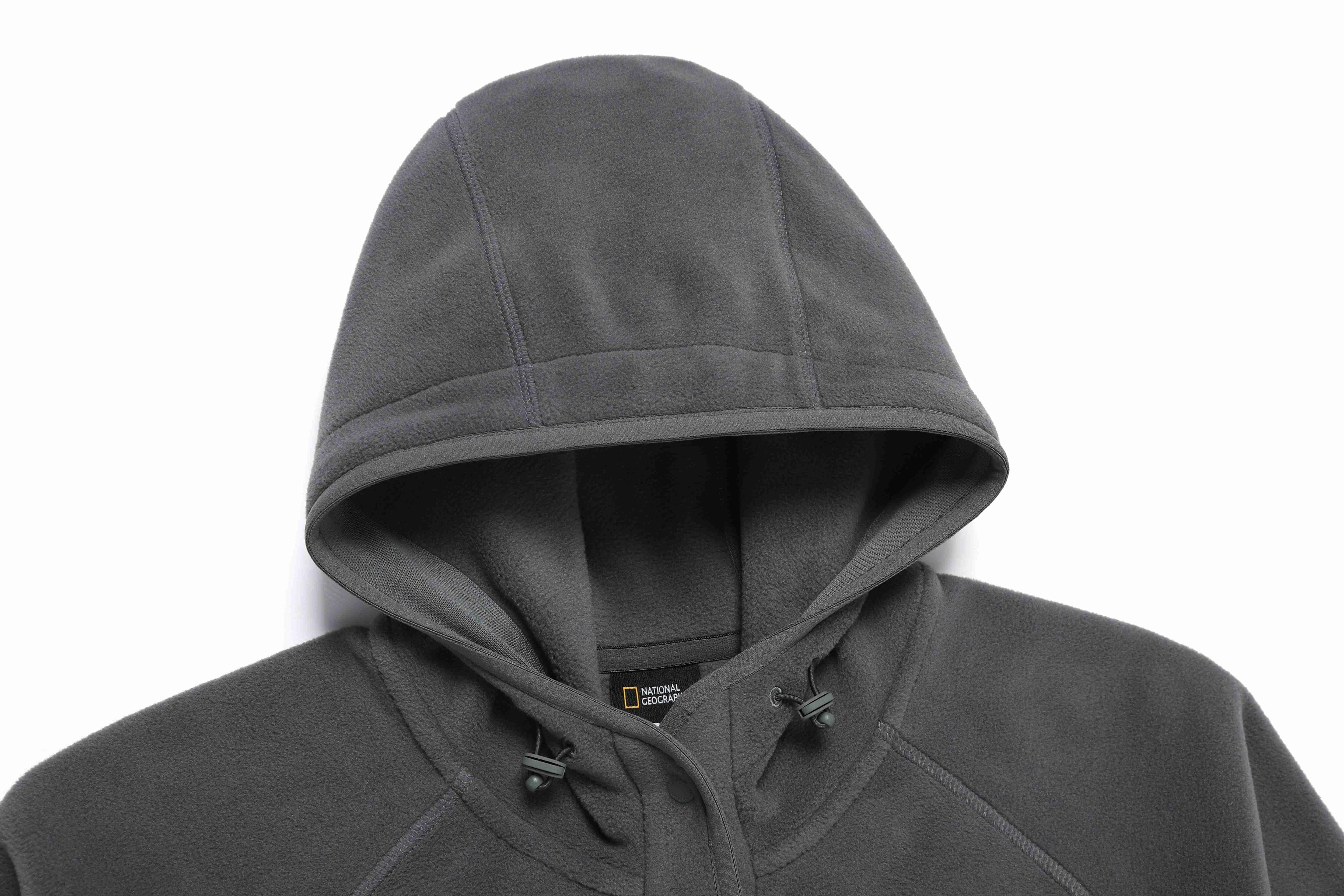 [POLARTEC] WOMEN NAOS FLEECE HALF ZIP UP HOODIE IRON GREY