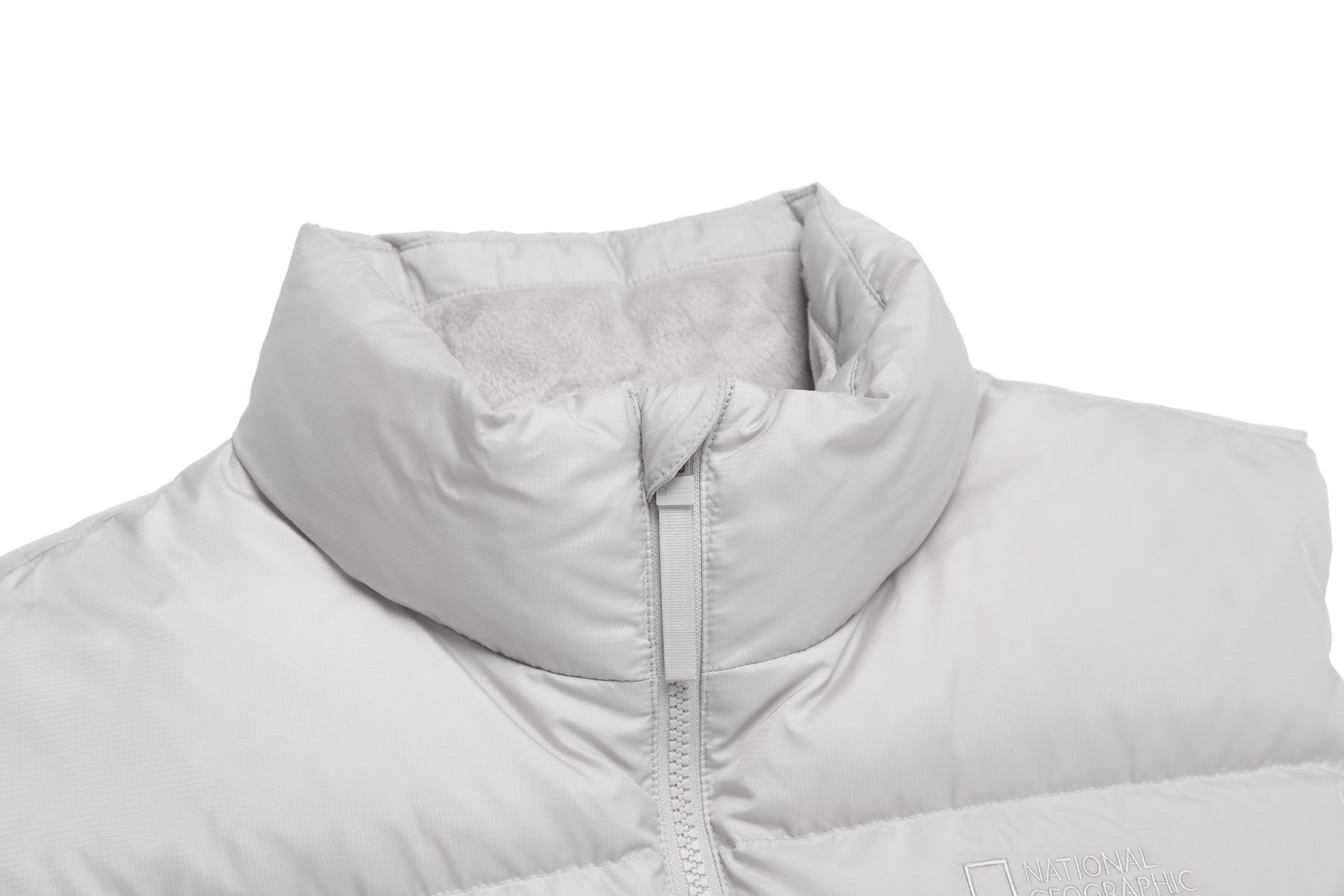 EIRA HIGH-NECK GOOSE DOWN VEST L/GREY