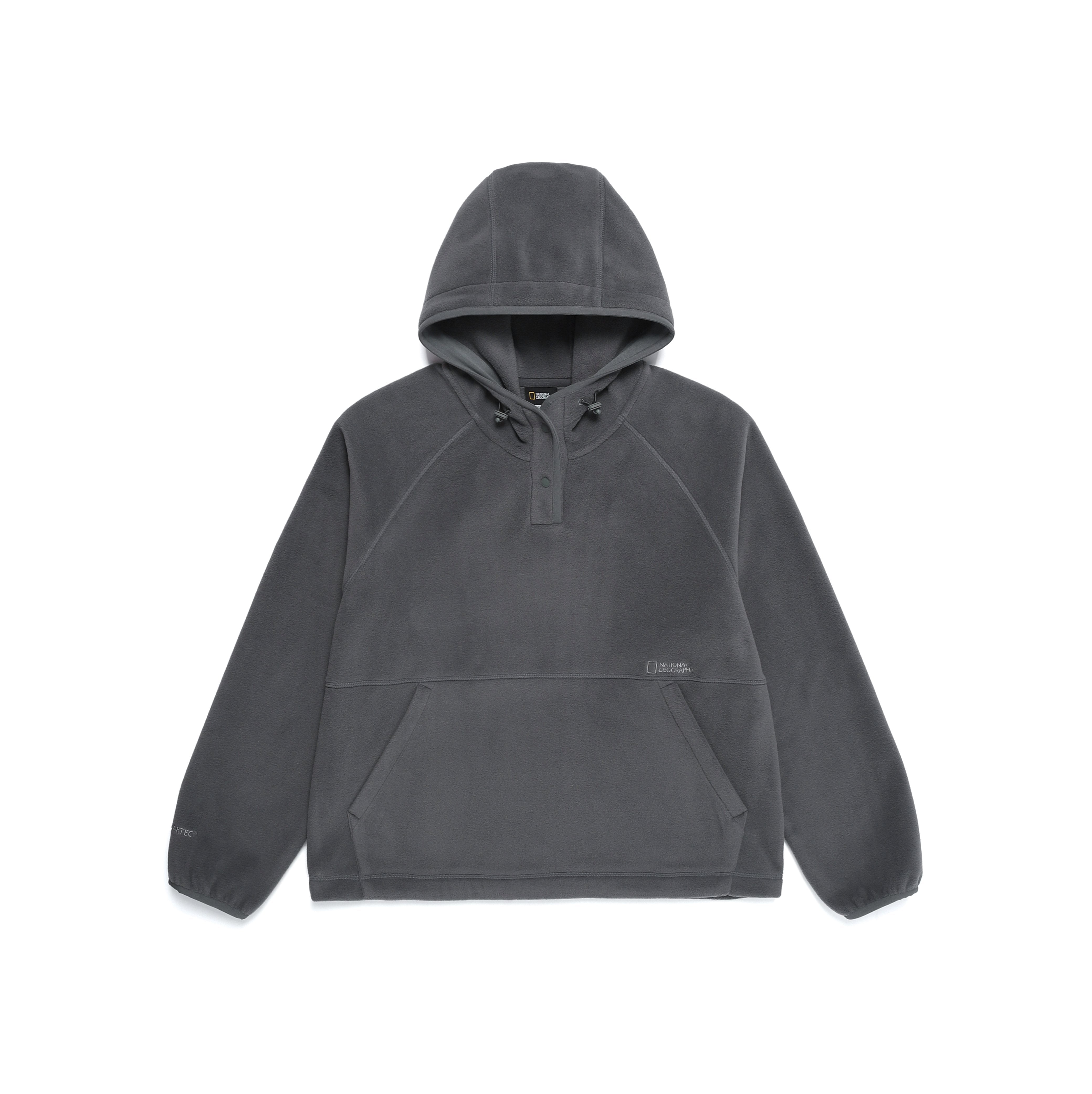 [POLARTEC] WOMEN NAOS FLEECE HALF ZIP UP HOODIE IRON GREY