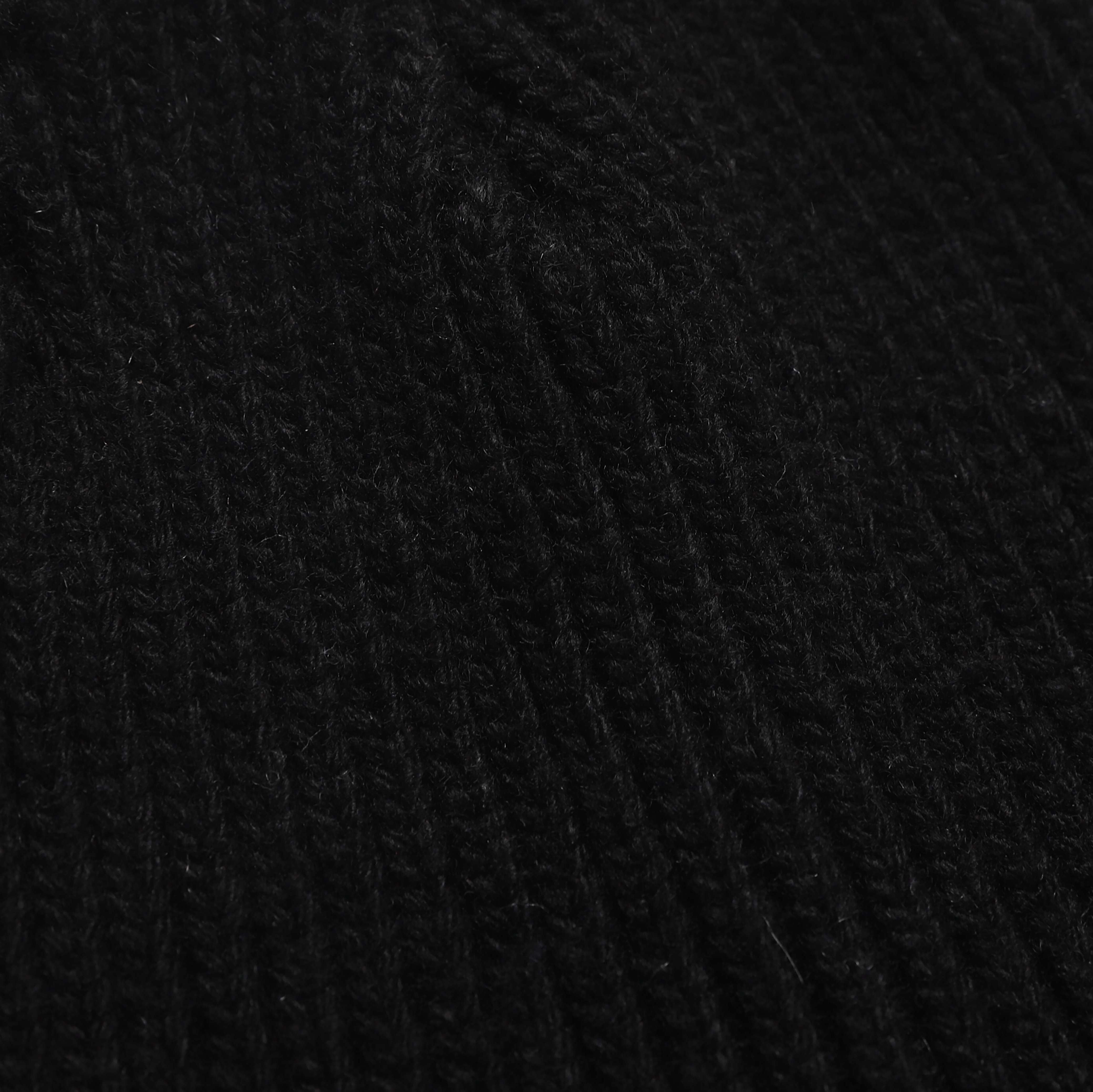 CASHMERE WOOL MIDDLE BEANIE BLACK