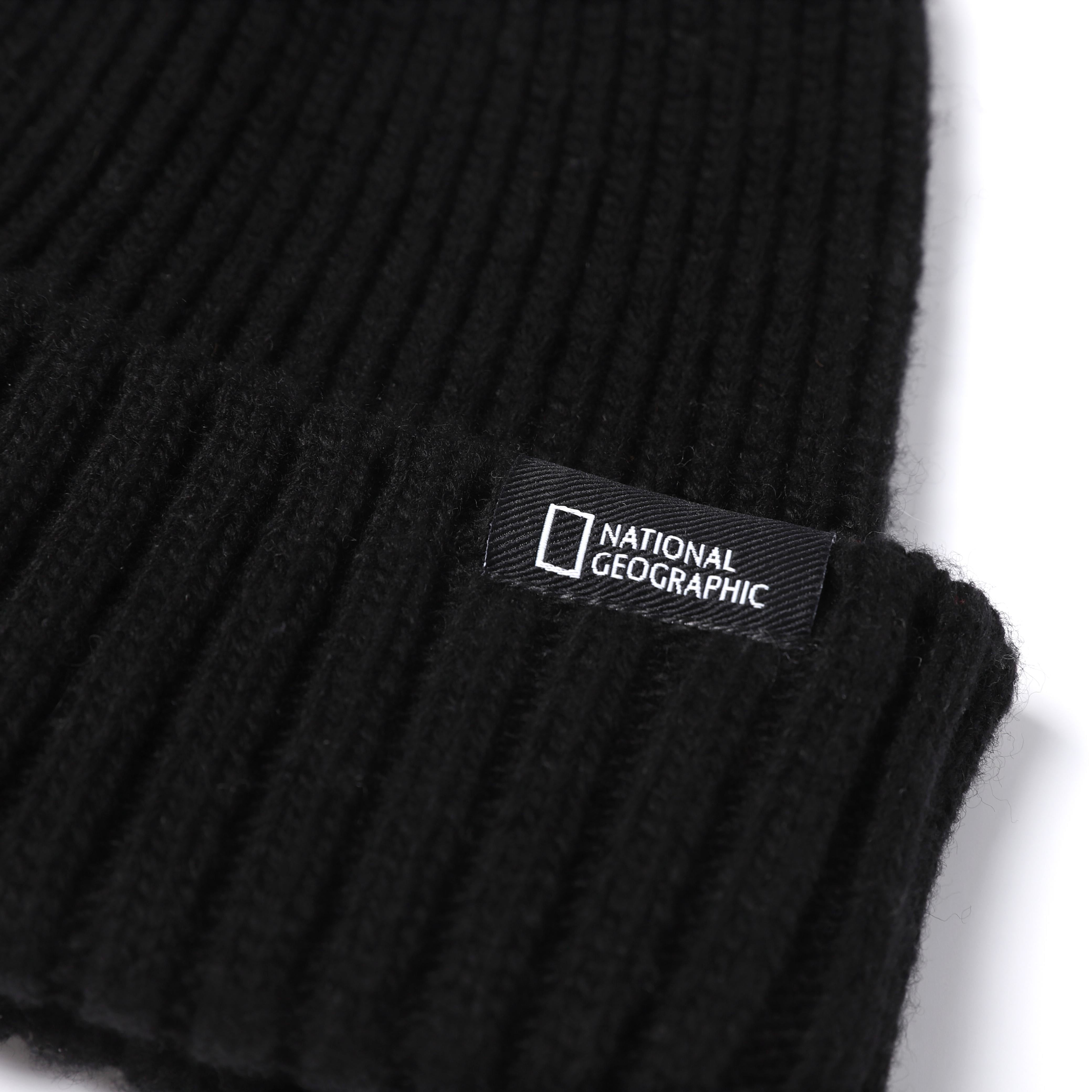 CASHMERE WOOL MIDDLE BEANIE BLACK