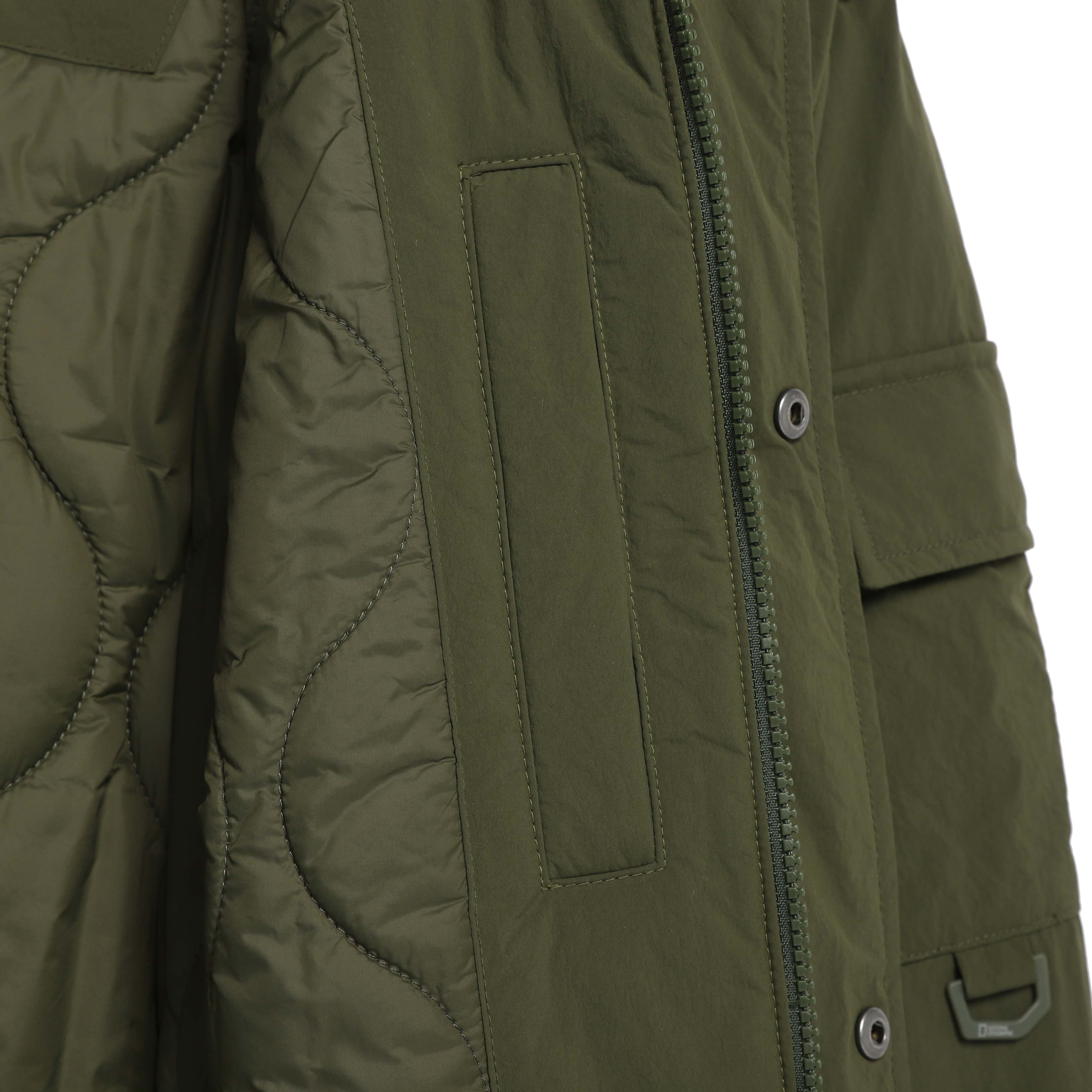 NRN WASHED PADDED BLOUSON JUMPER OLIVE KHAKI