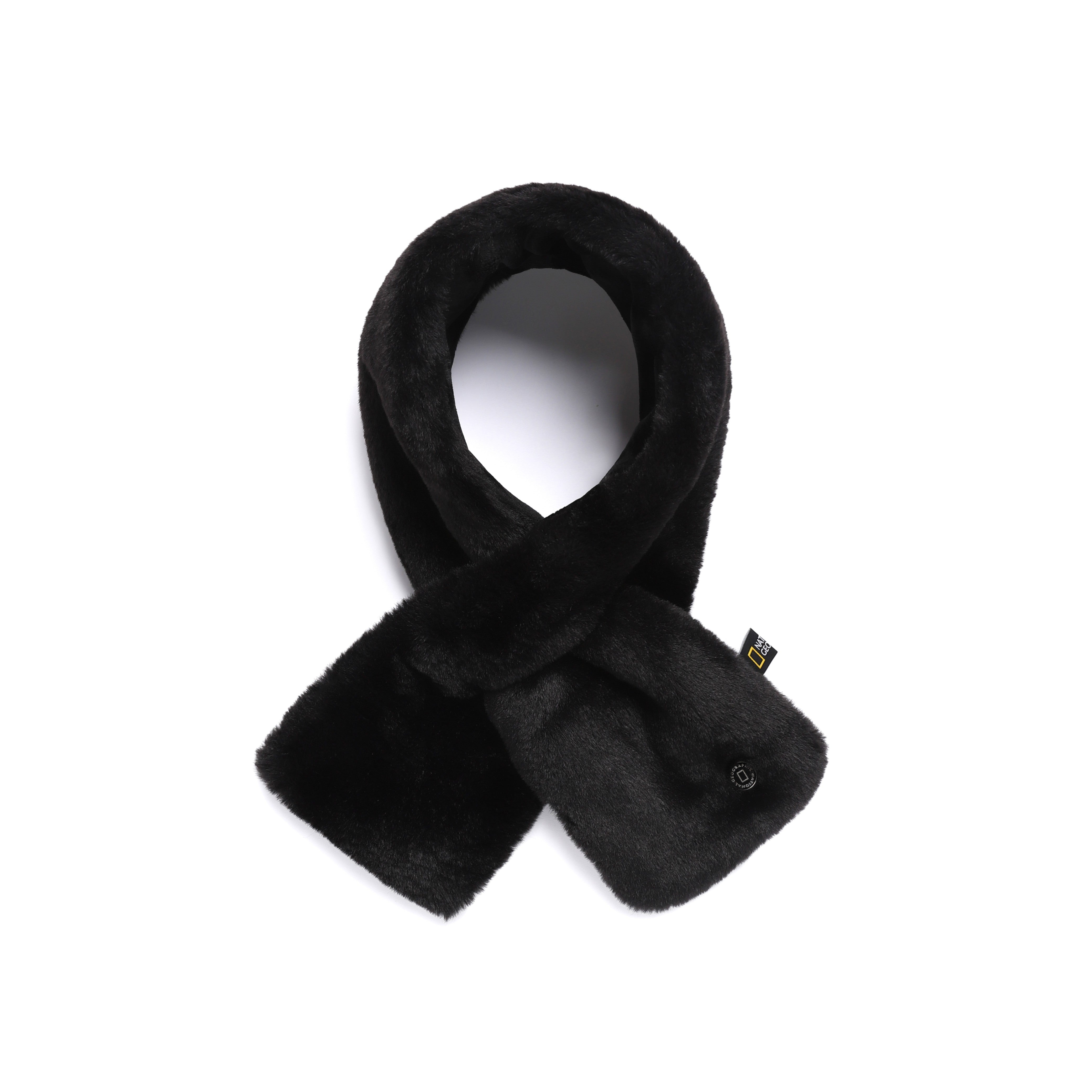 FUR MUFFLER BLACK